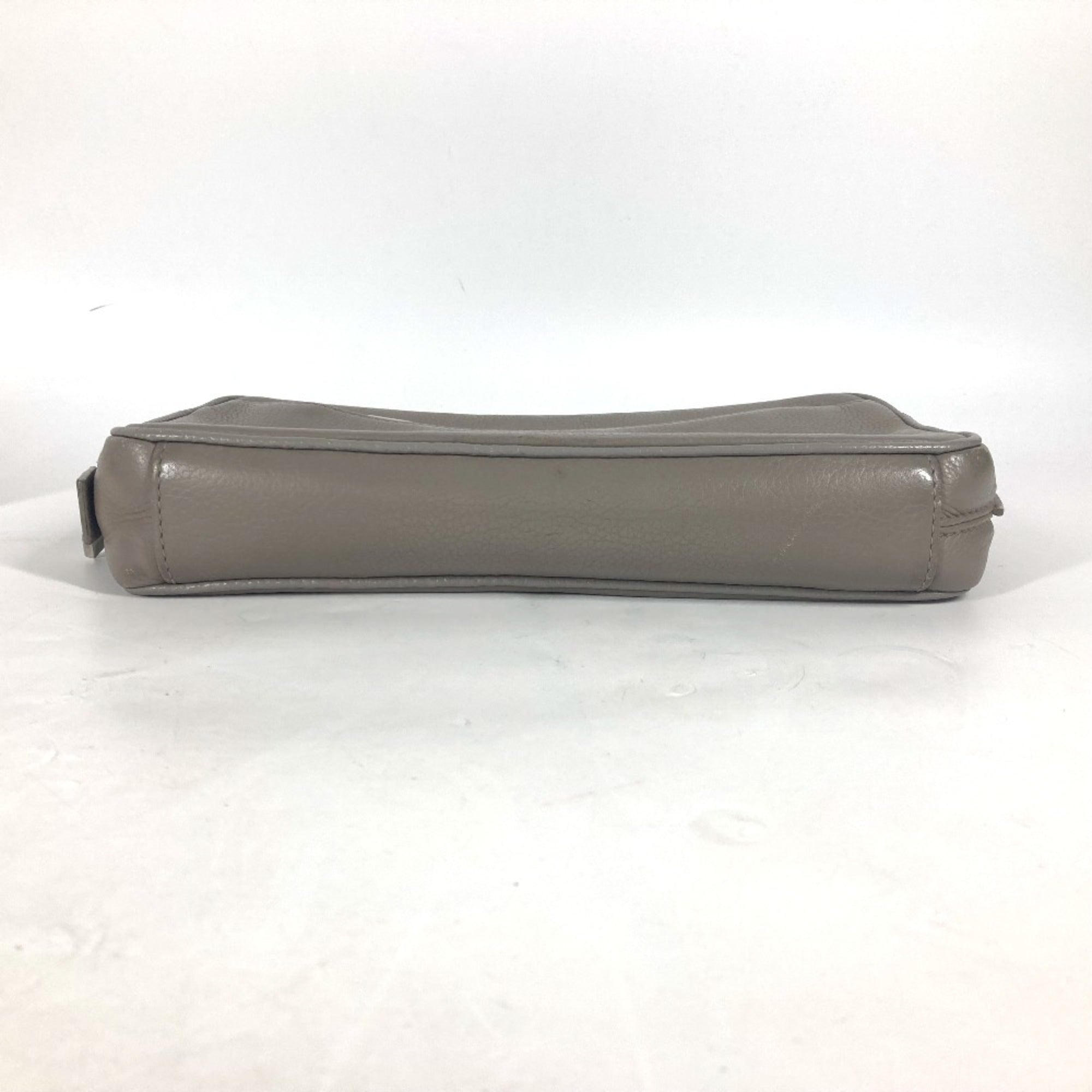Christian Dior Gray Leather Clutch Bag ()