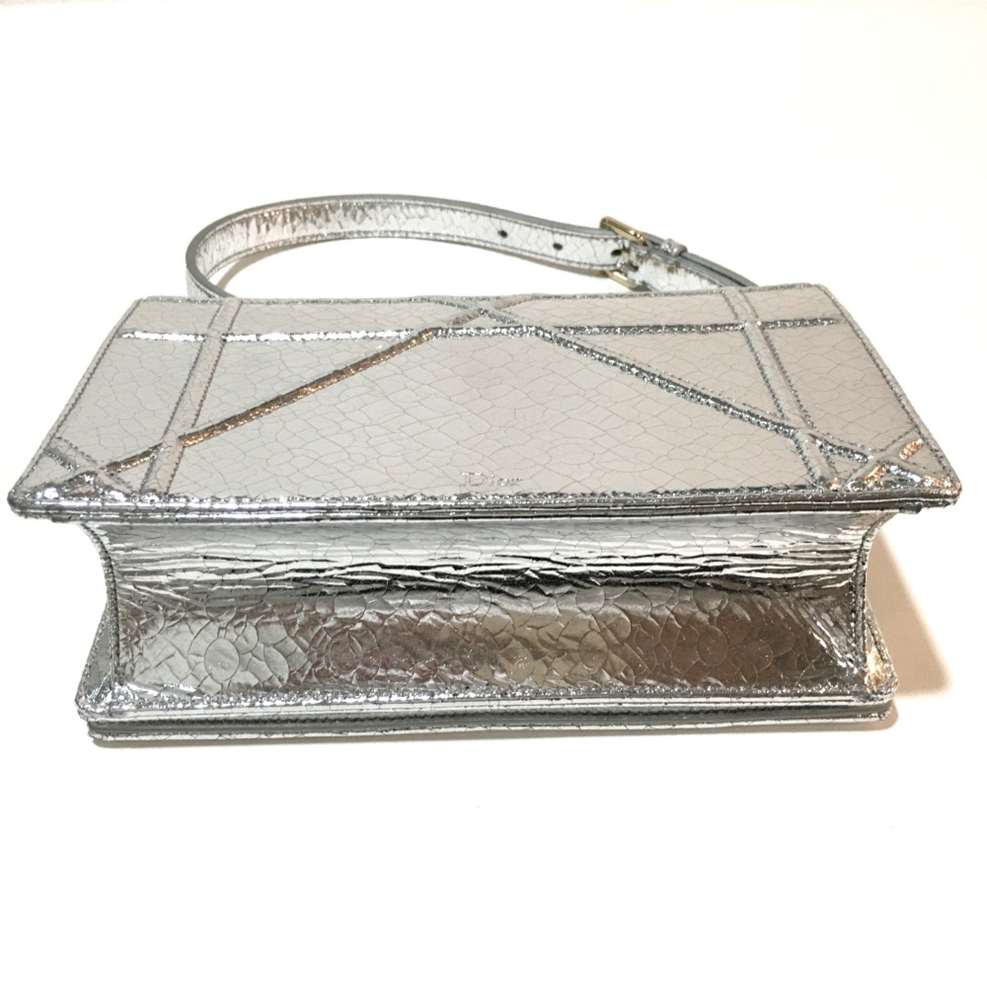 Christian Dior Silver Leather Shoulder Bag ()