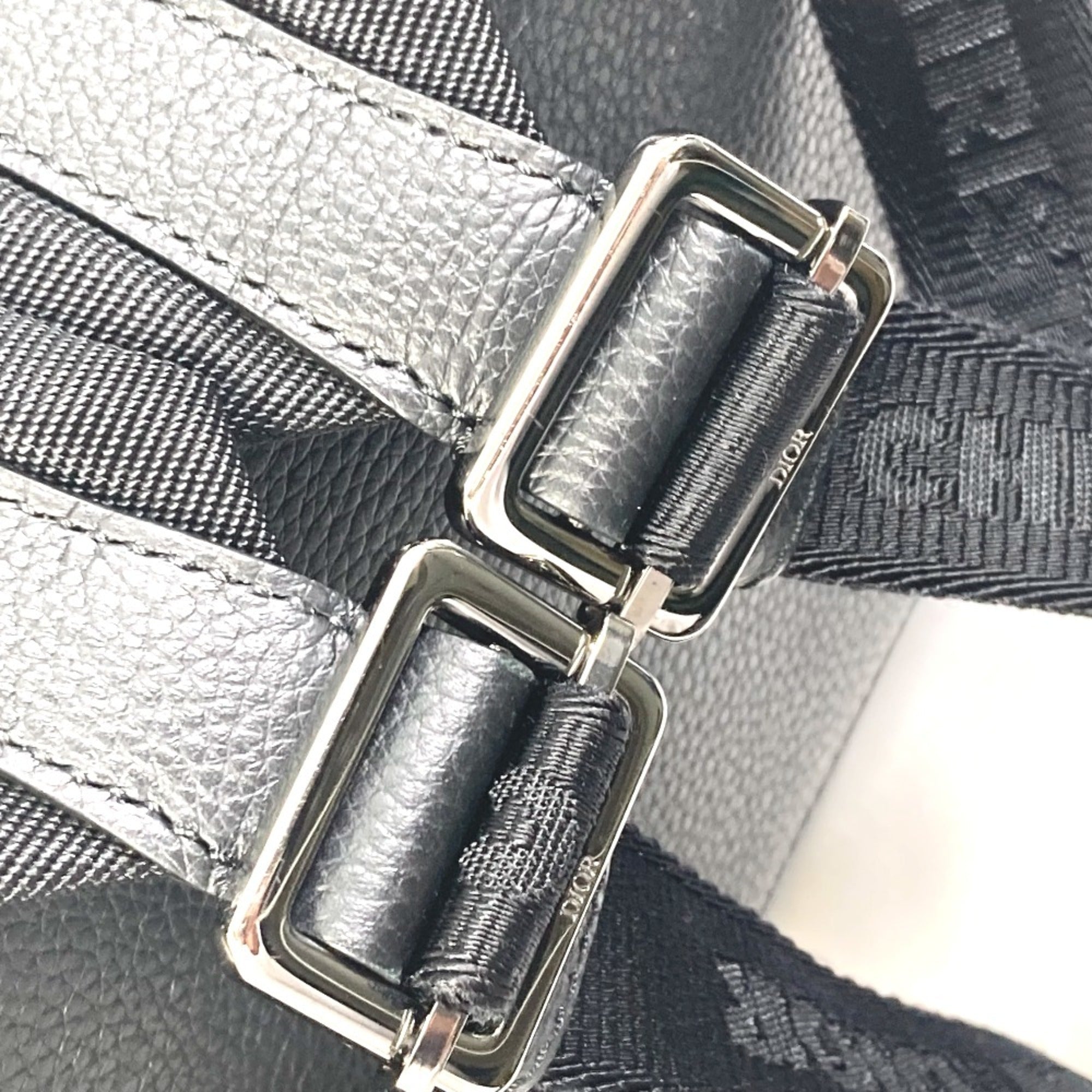 Christian Dior Black Leather Backpack ()