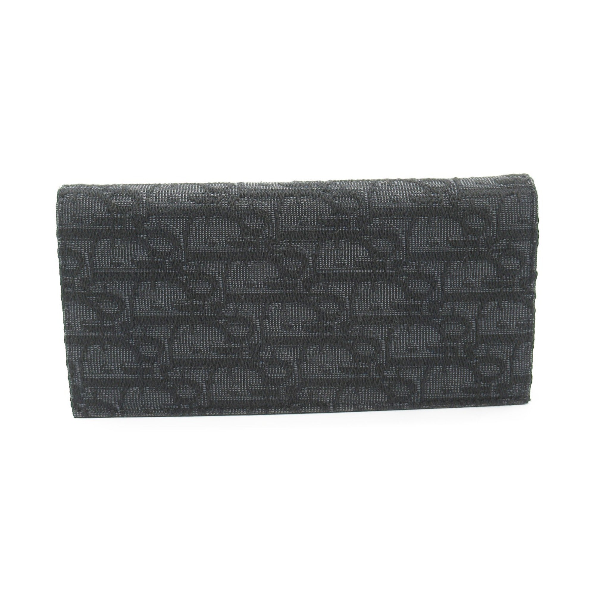 Christian Dior Black Jacquard Long Wallet (Bi-Fold) ()