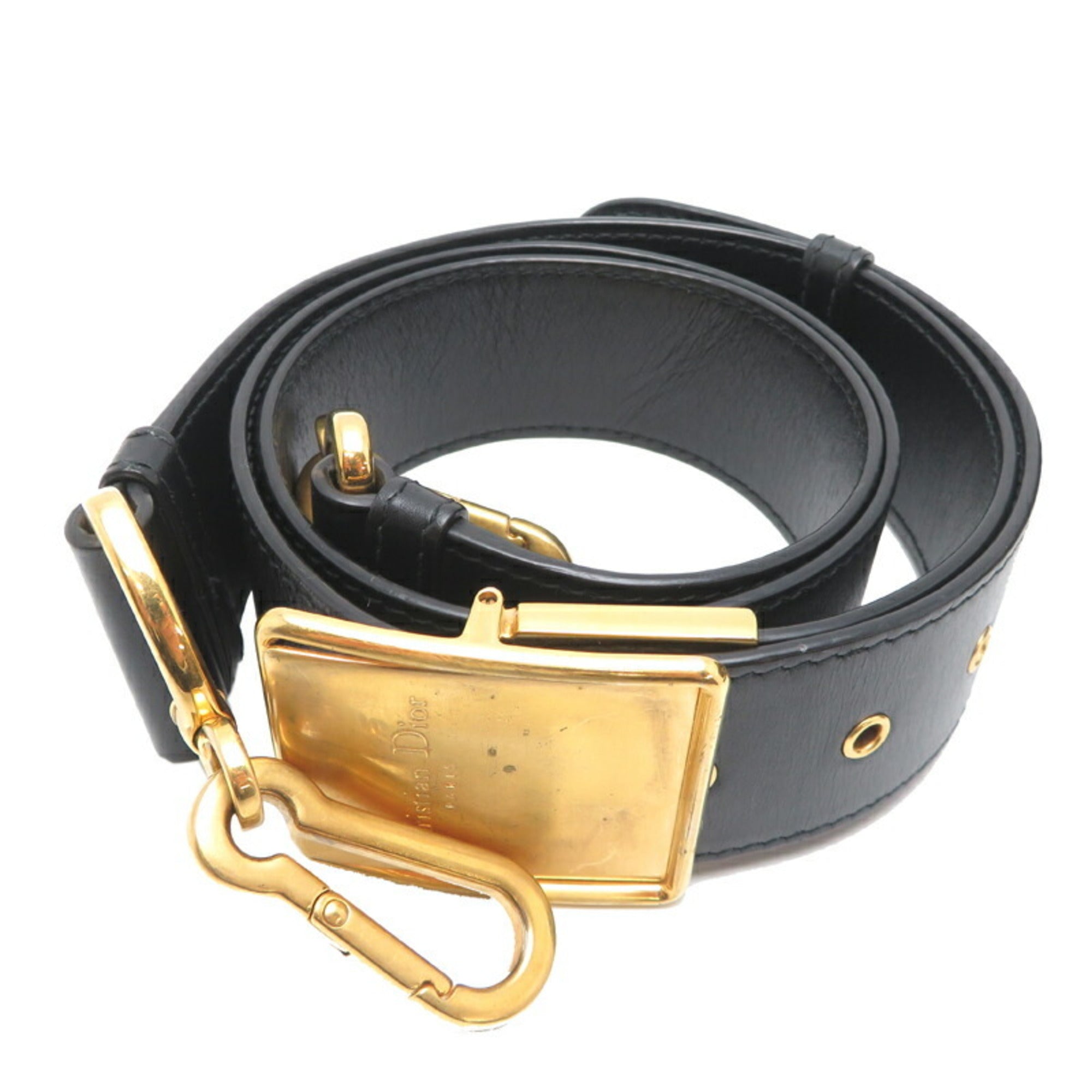 Christian Dior Black Leather Shoulder Bag ()