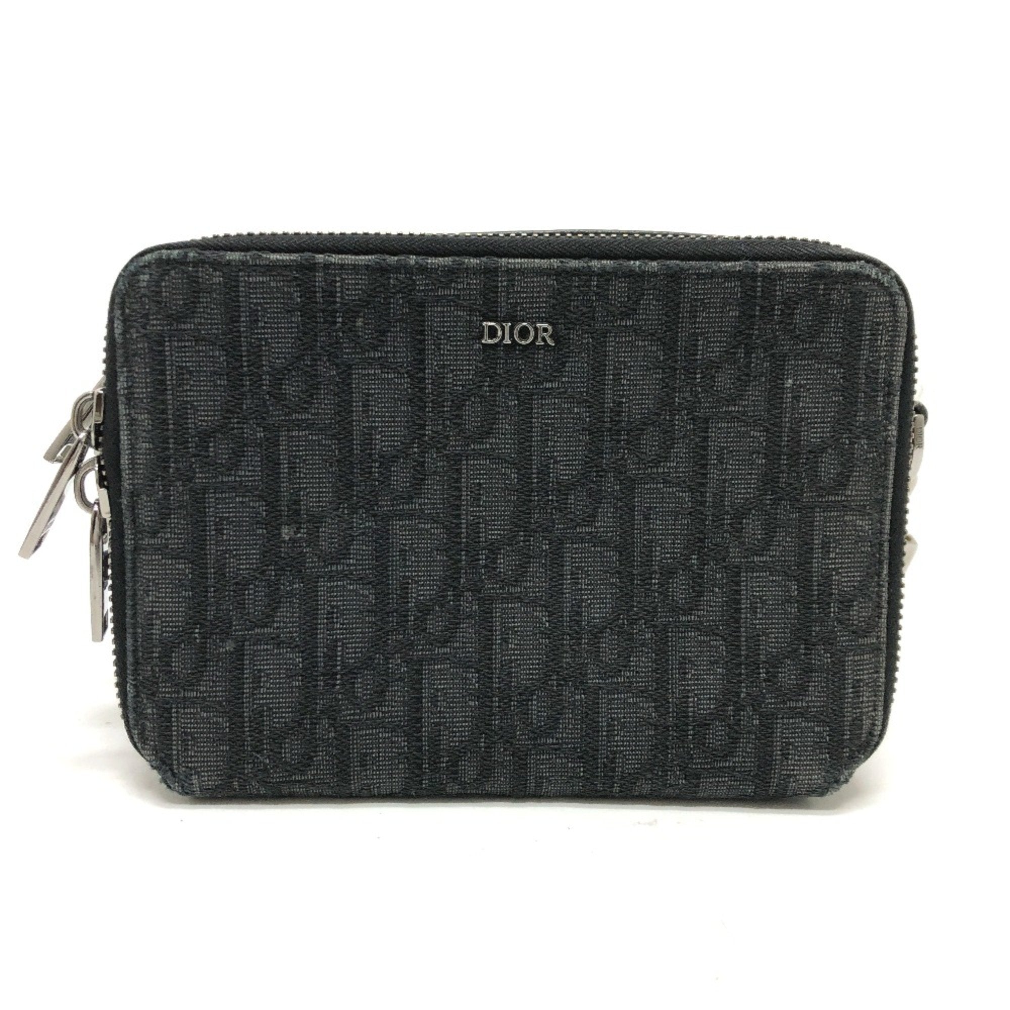 Christian Dior Navy Cloth Shoulder Bag ()