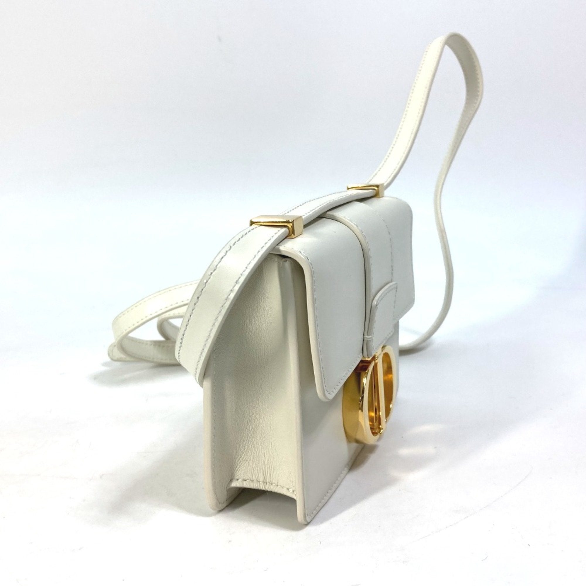 Christian Dior White Leather Shoulder Bag ()