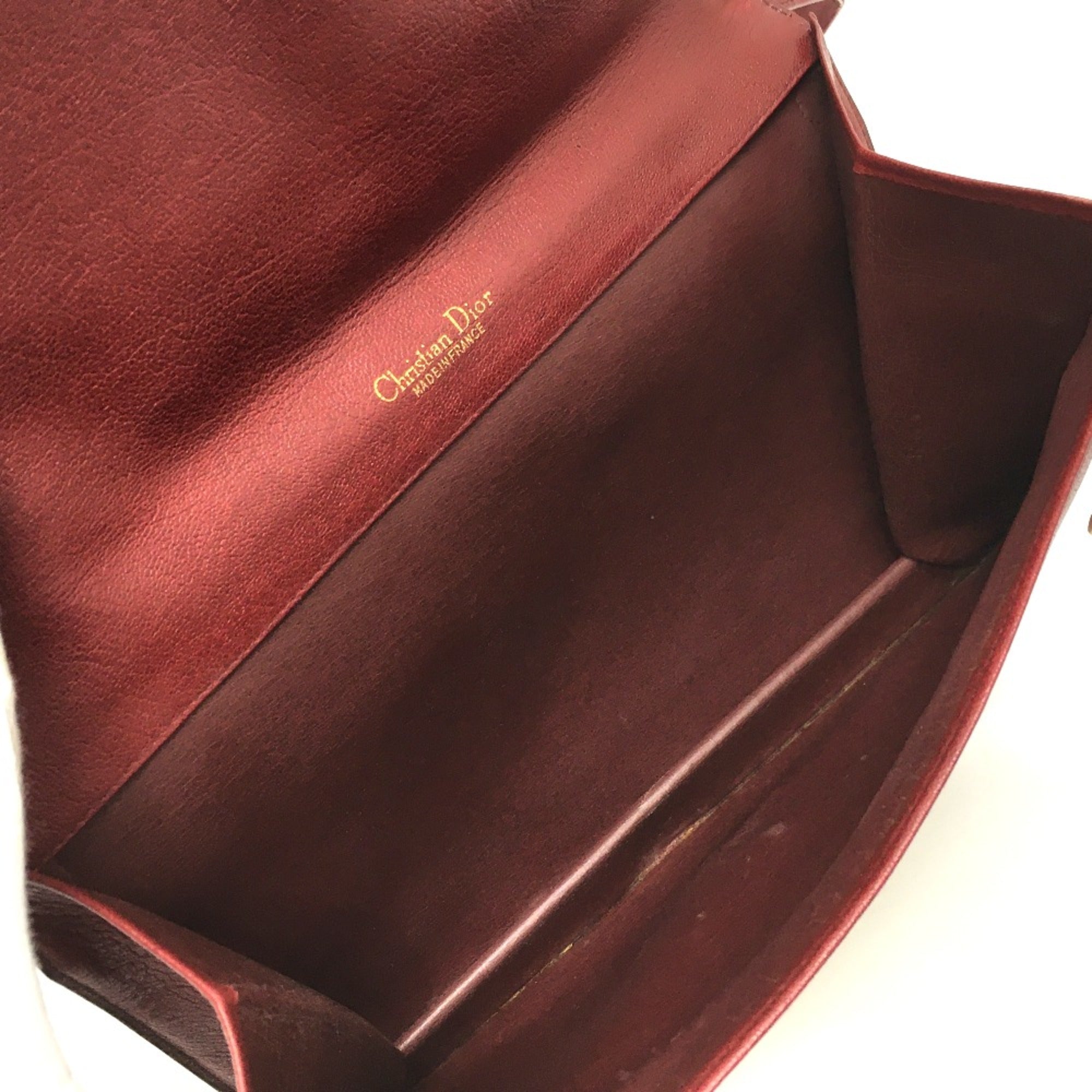 Christian Dior Red Leather Shoulder Bag ()