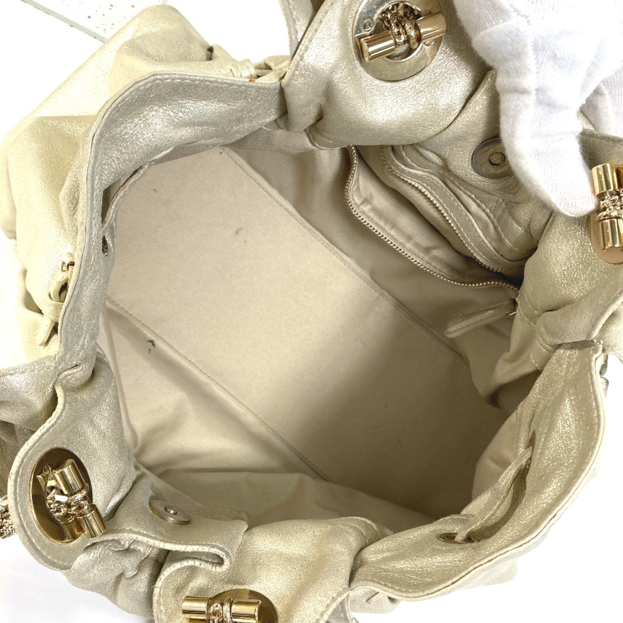 Christian Dior Gold Leather Handbag ()