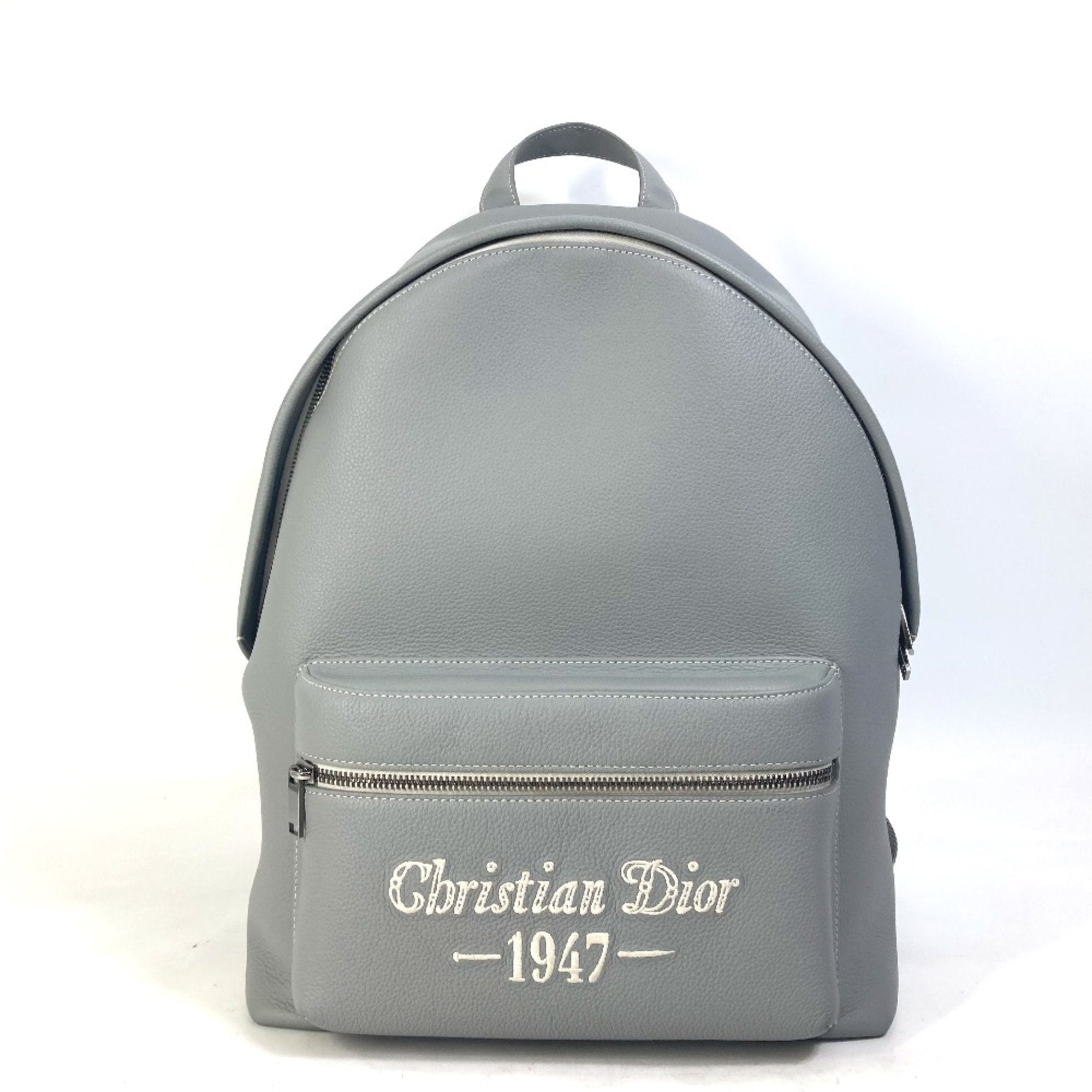 Christian Dior Gray Leather Backpack ()
