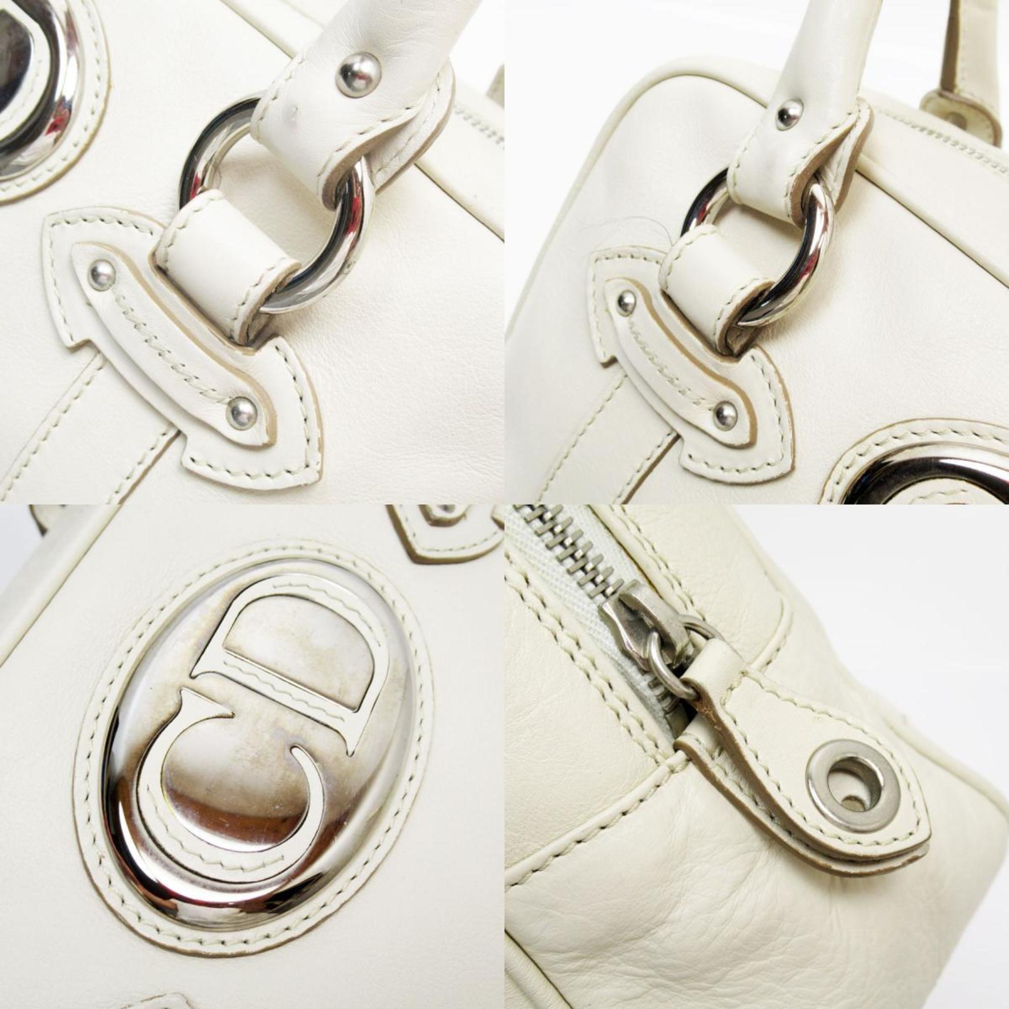 Christian Dior Ivory Leather Handbag ()