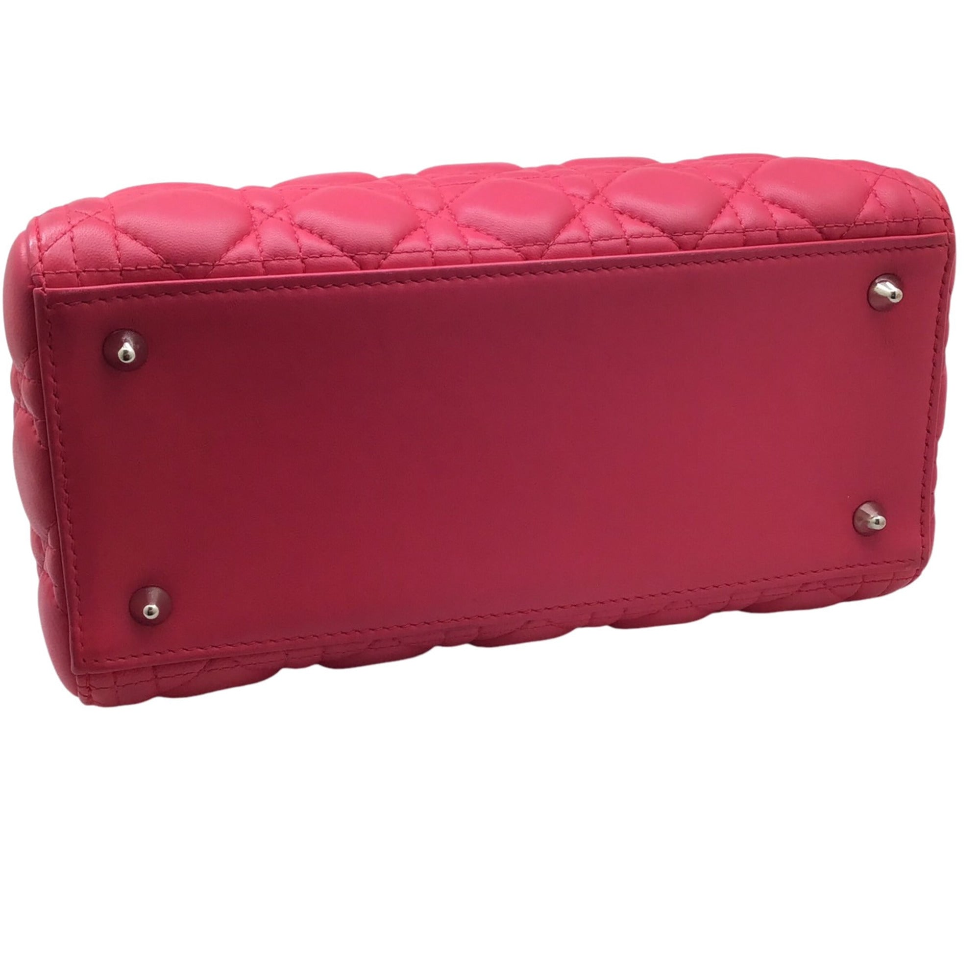 Christian Dior Pink Leather Handbag Shoulder Bag ()