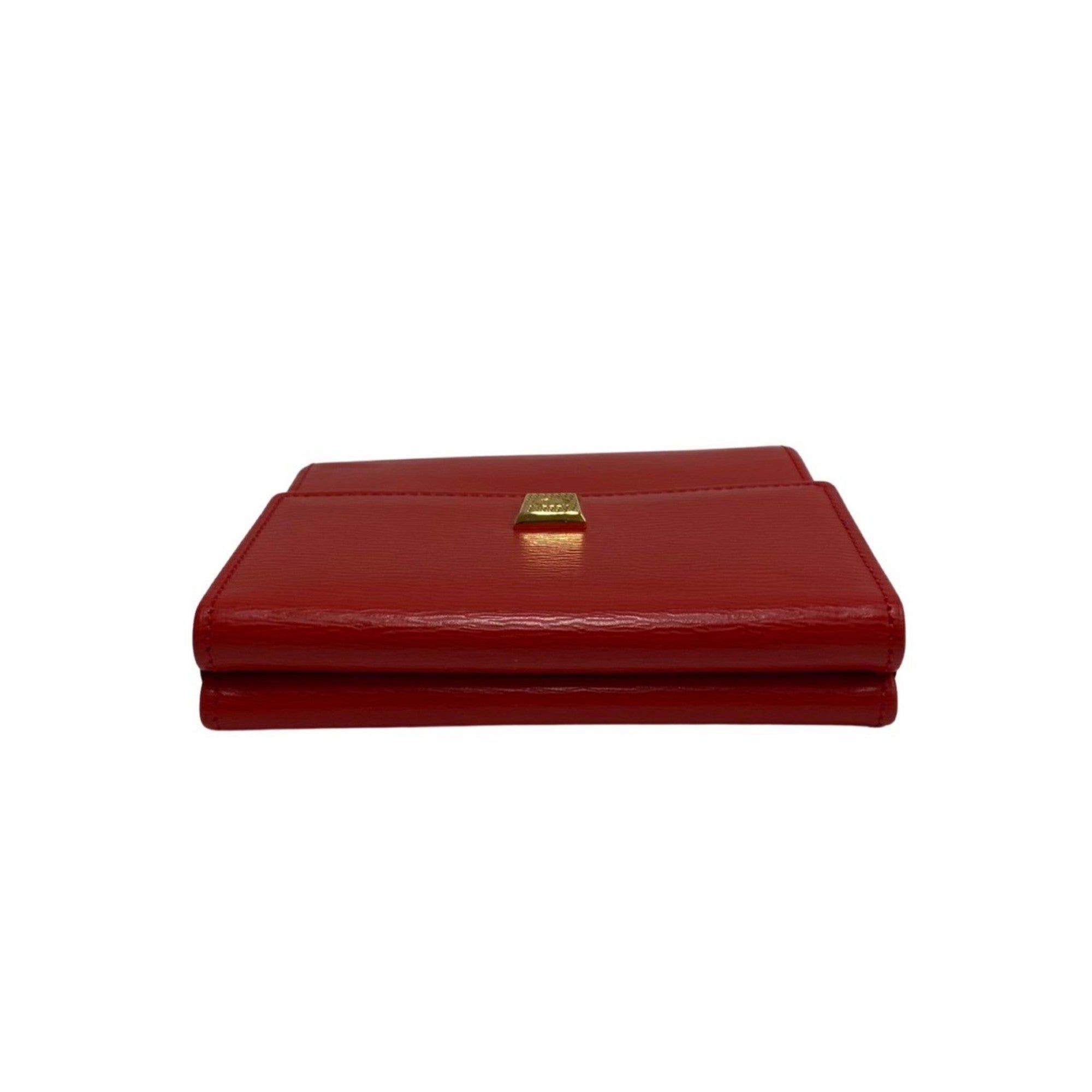 Christian Dior Red Color Leather Wallet (Tri-Fold) ()