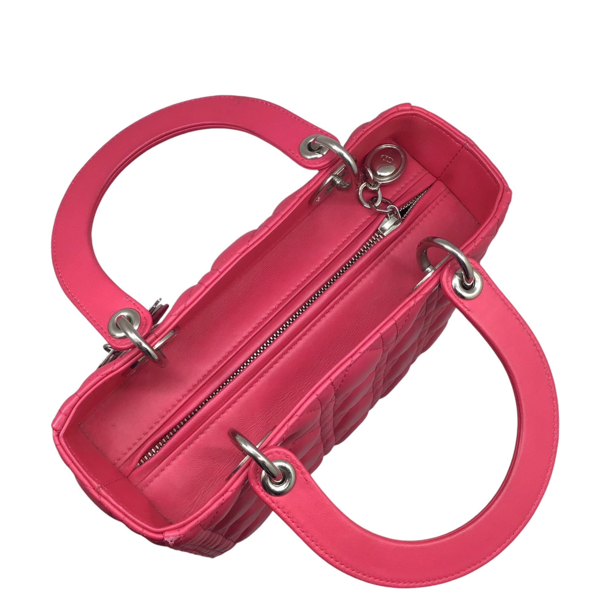 Christian Dior Pink Leather Handbag Shoulder Bag ()