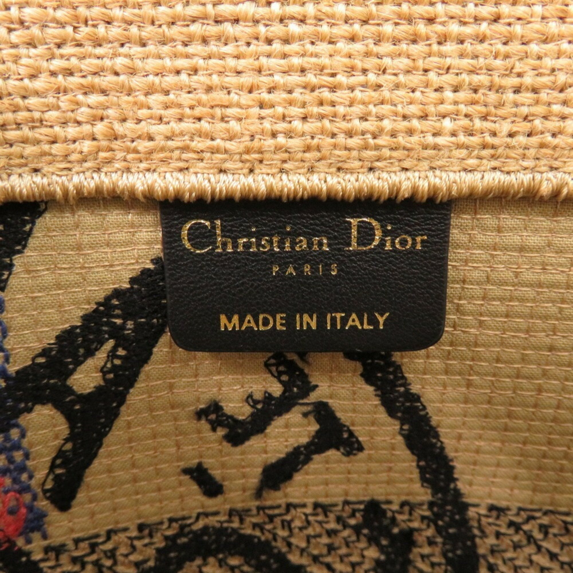 Christian Dior Beige Raffia Tote Bag ()