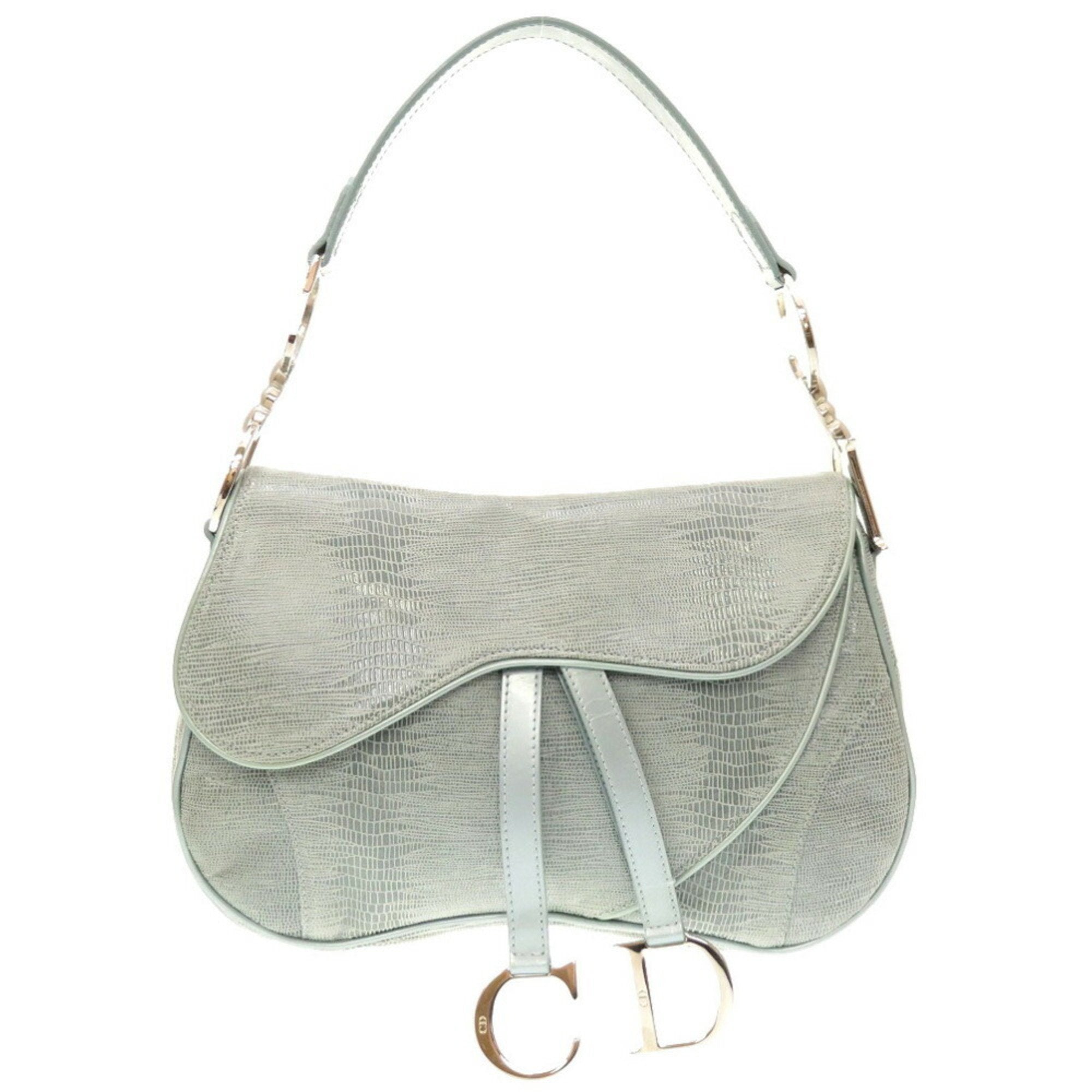 Christian Dior Blue Leather Handbag Shoulder Bag ()