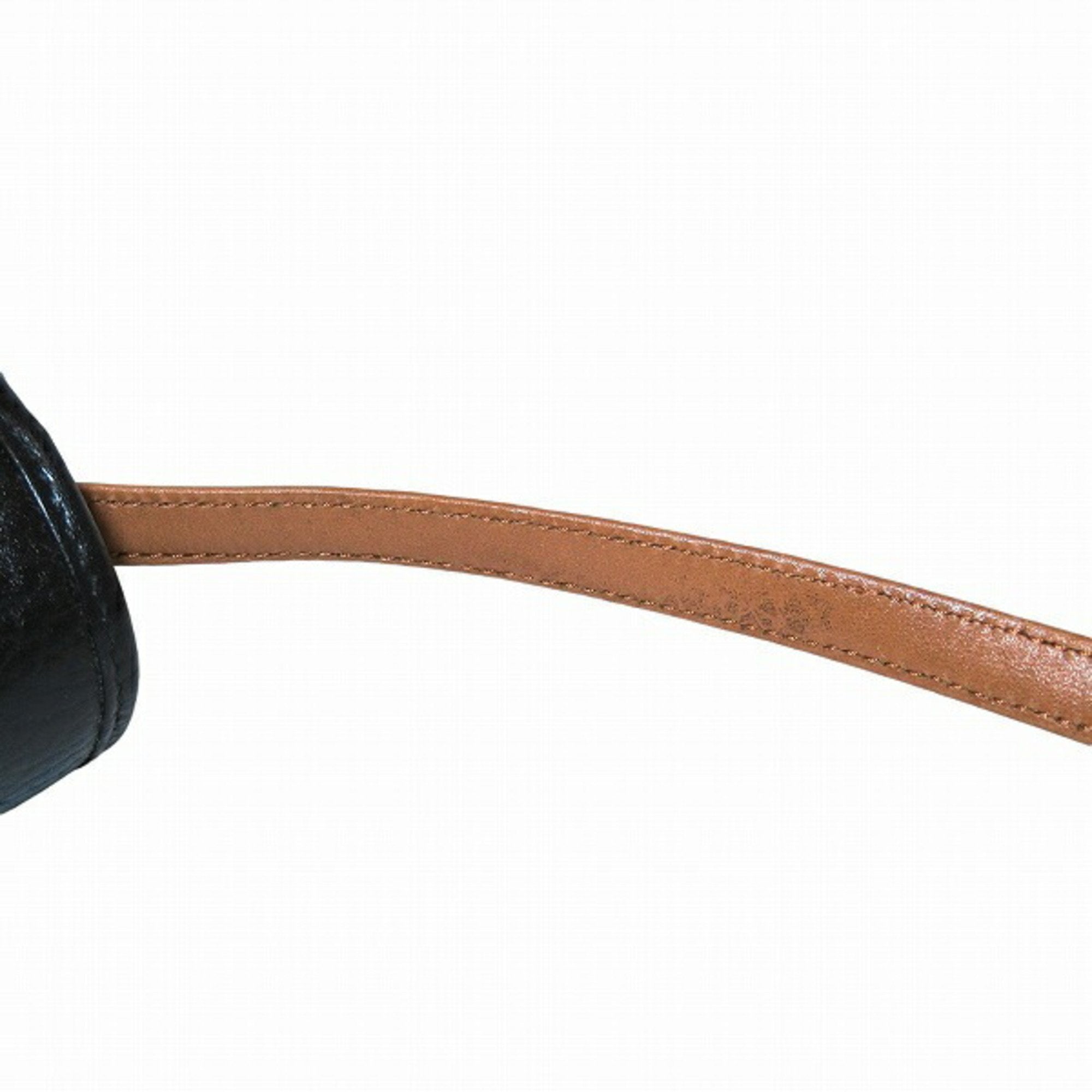 Christian Dior Black Brown Leather Shoulder Bag ()