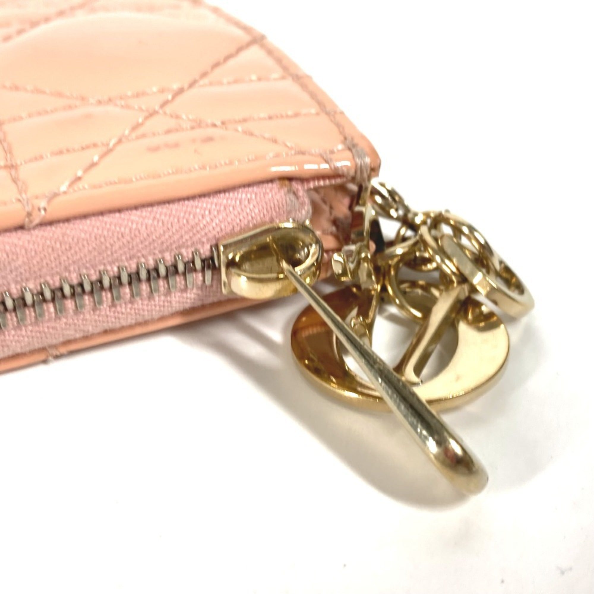 Christian Dior Pink Leather Coin Purse/Coin Case ()