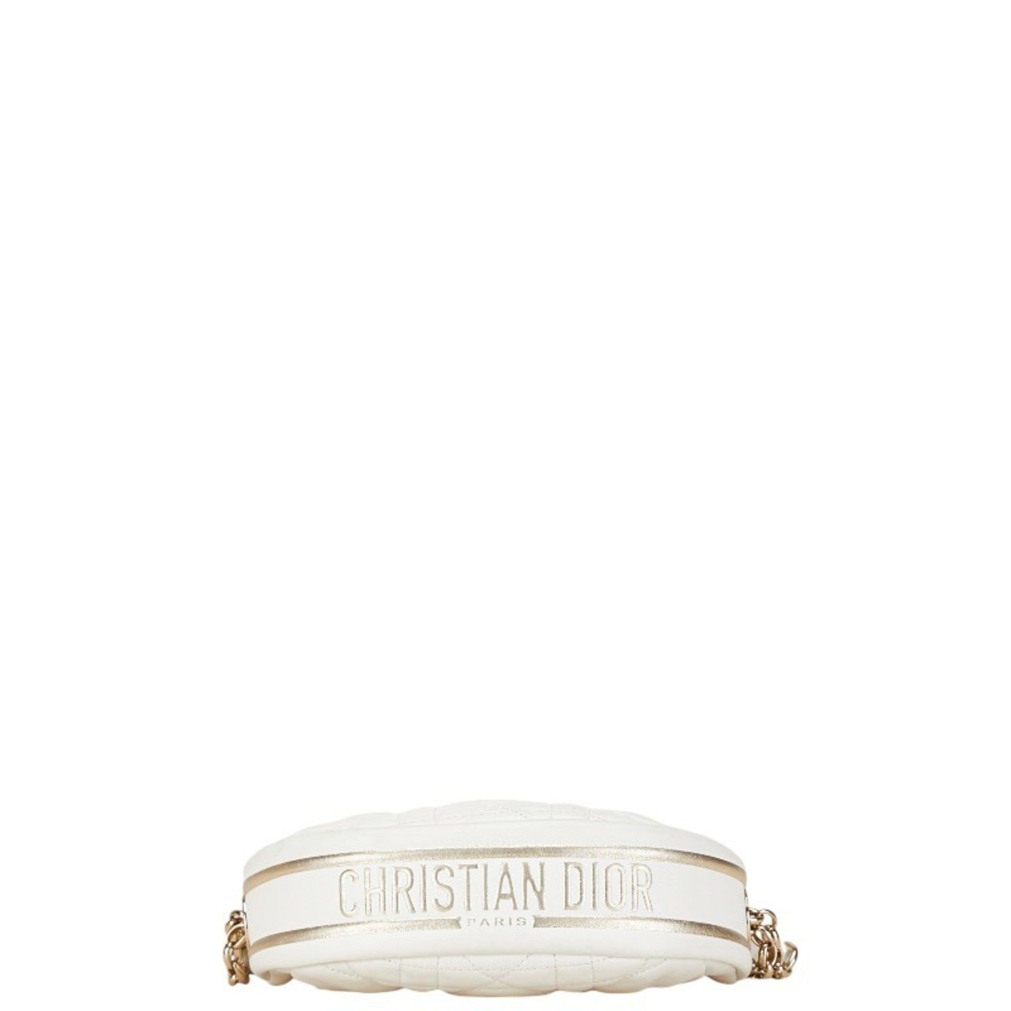 Christian Dior White Leather Shoulder Bag ()