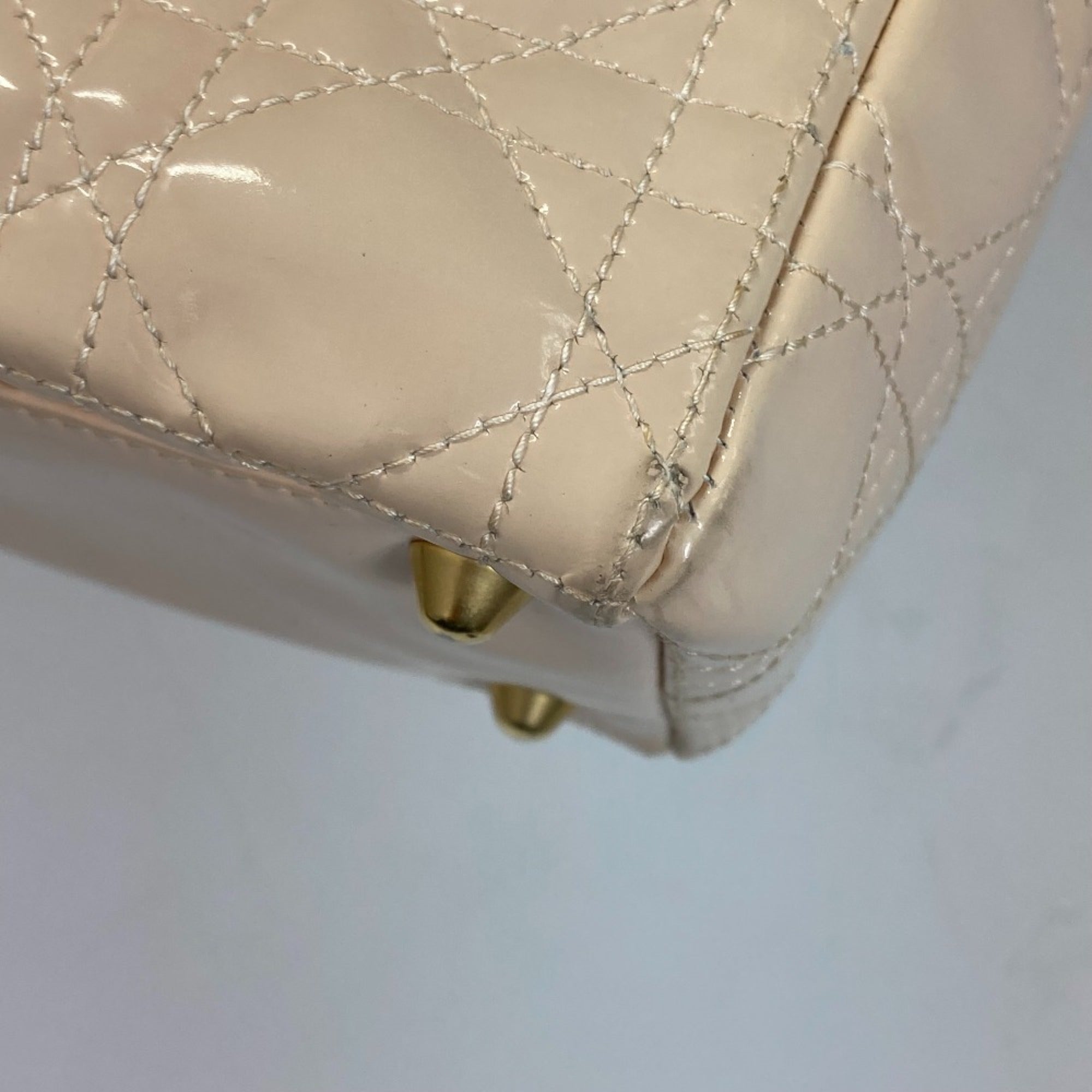 Christian Dior Beige Leather Handbag ()