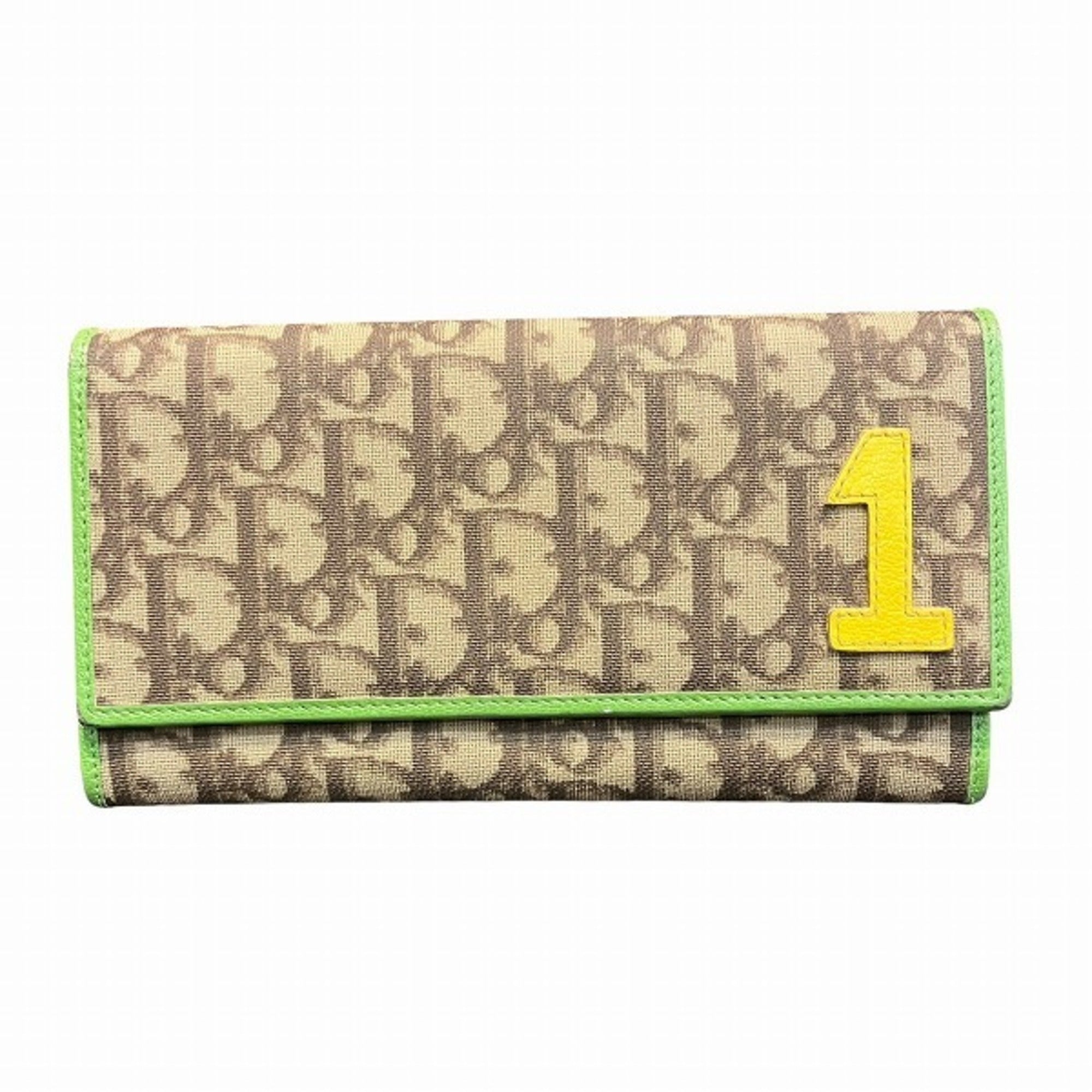Christian Dior Green Pvc Leather Long Wallet (Bi-Fold) ()