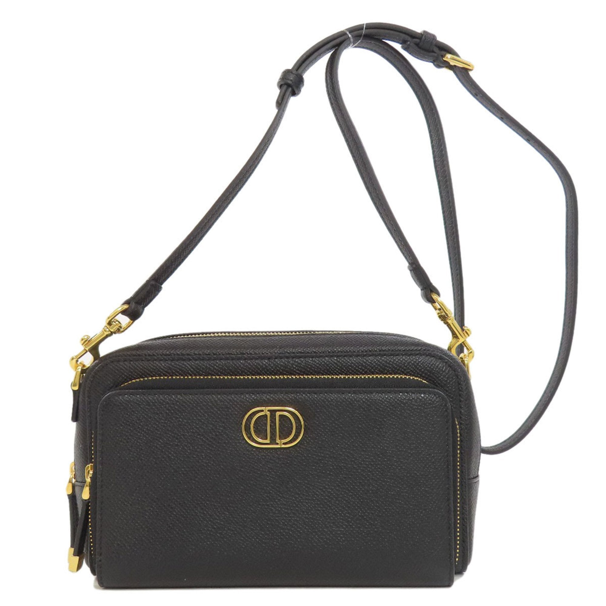 Christian Dior Black Leather Shoulder Bag ()