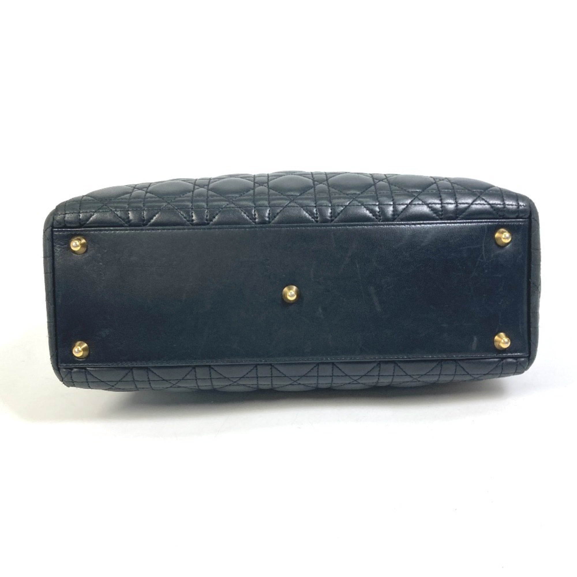 Christian Dior Black Leather Handbag Shoulder Bag ()