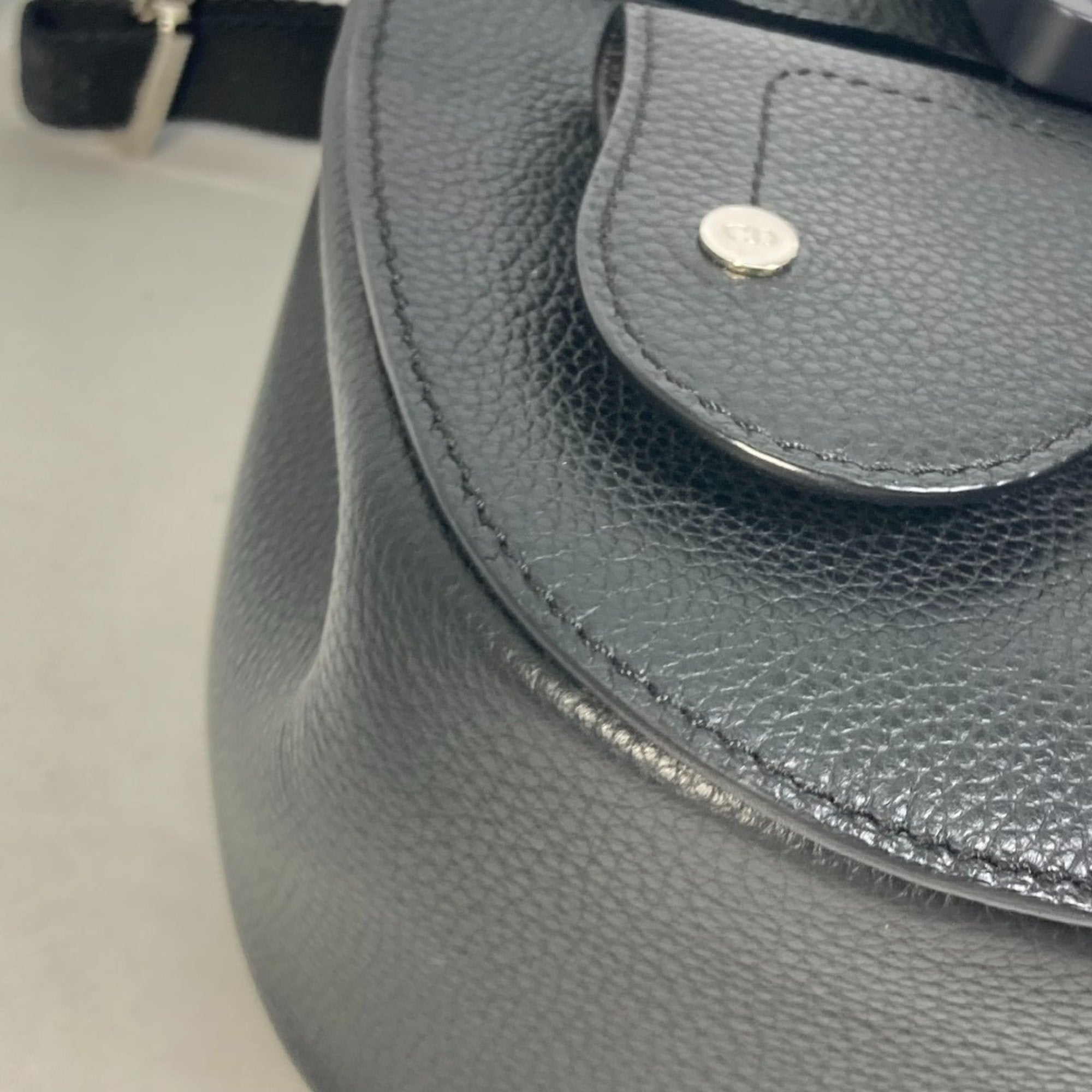 Christian Dior Black Leather Backpack ()