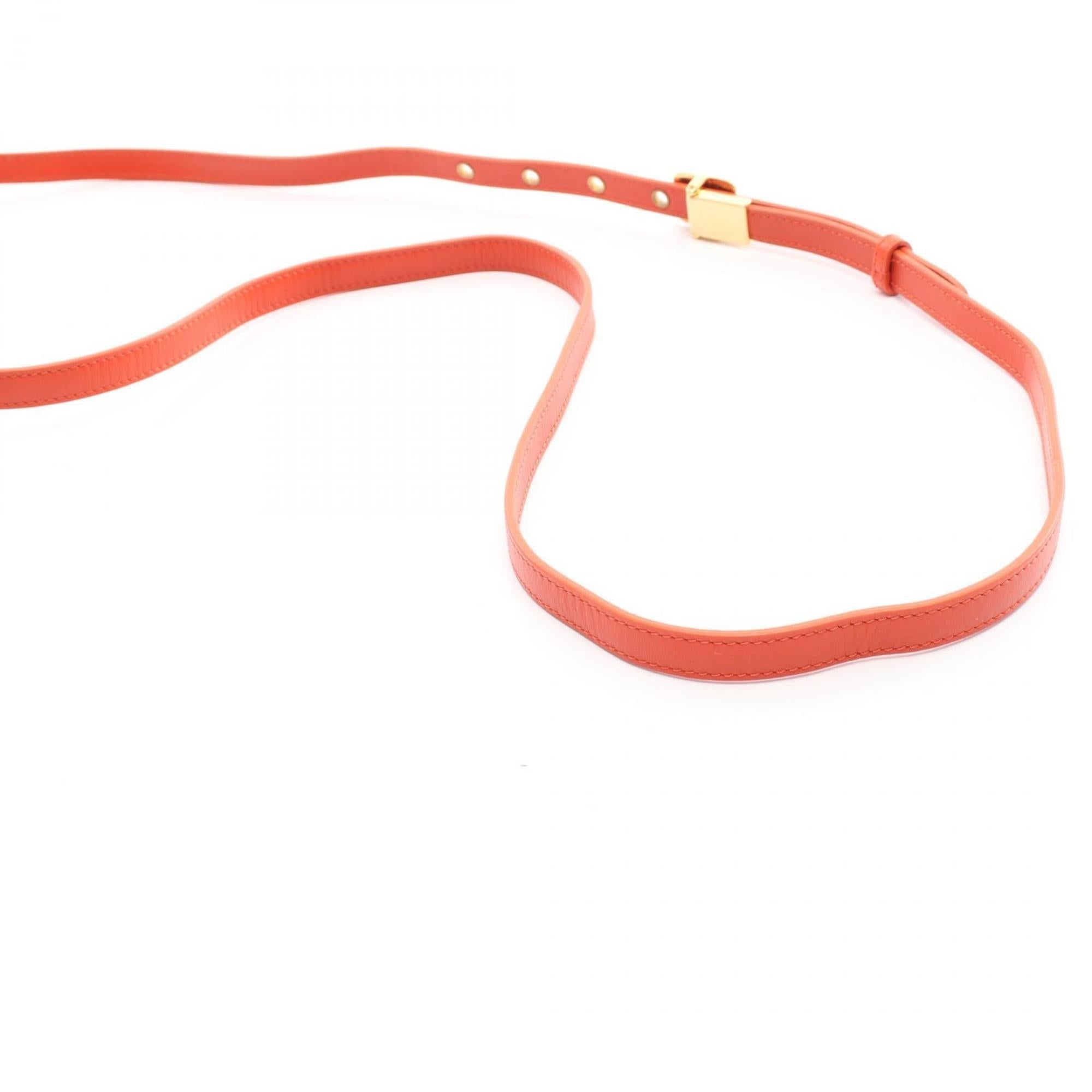 Christian Dior Orange Leather Shoulder Bag ()