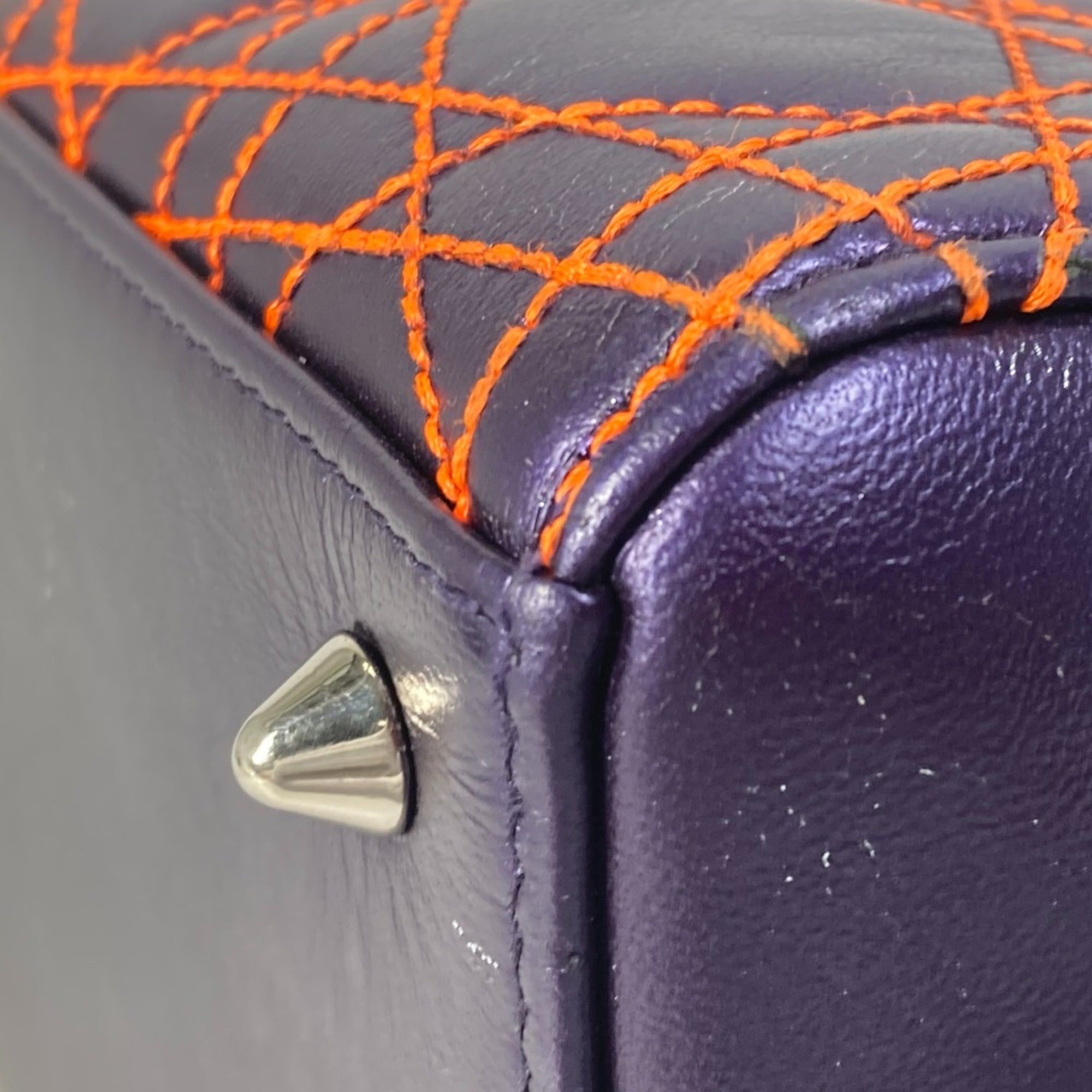 Christian Dior Purple Leather Handbag ()