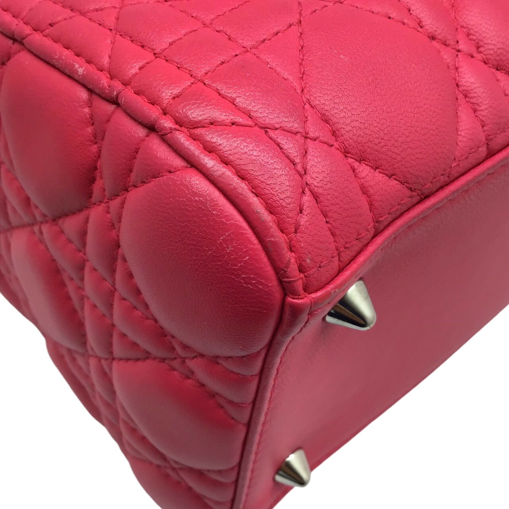 Christian Dior Pink Leather Handbag Shoulder Bag ()