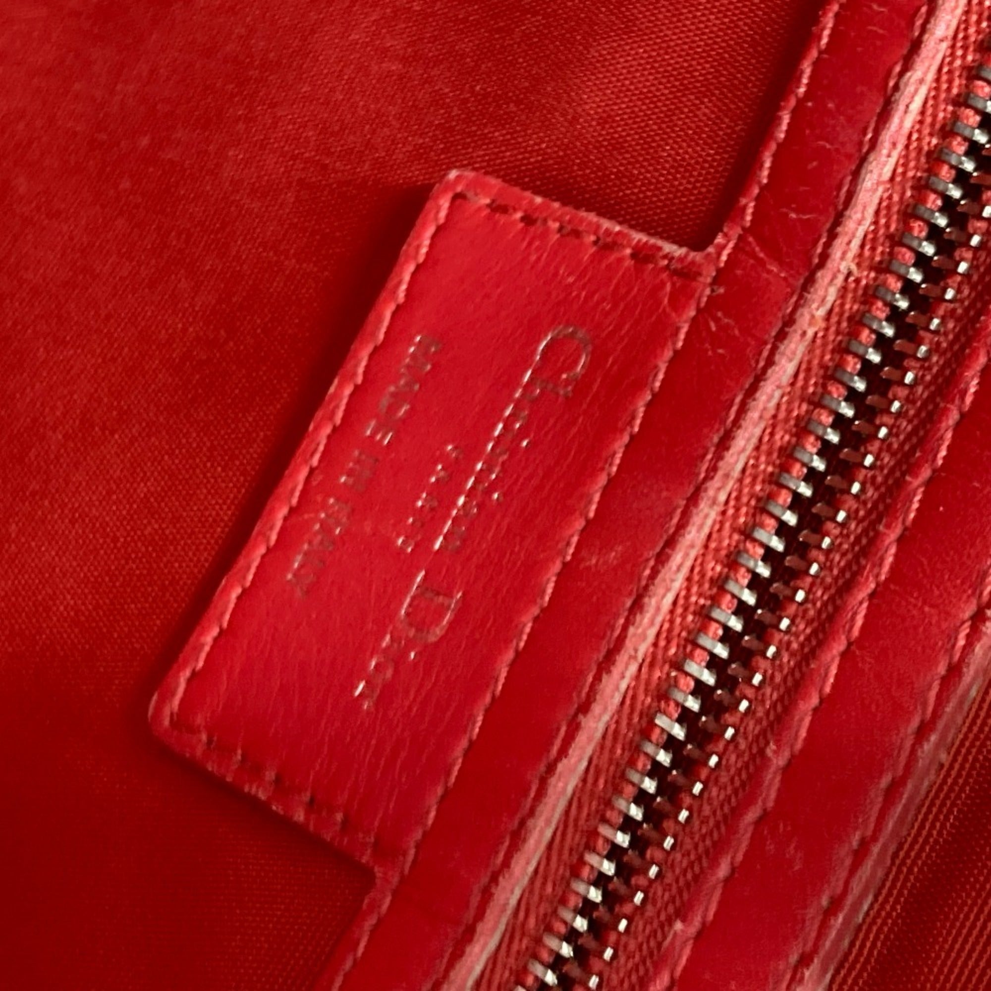 Christian Dior Red Cloth Shoulder Bag ()