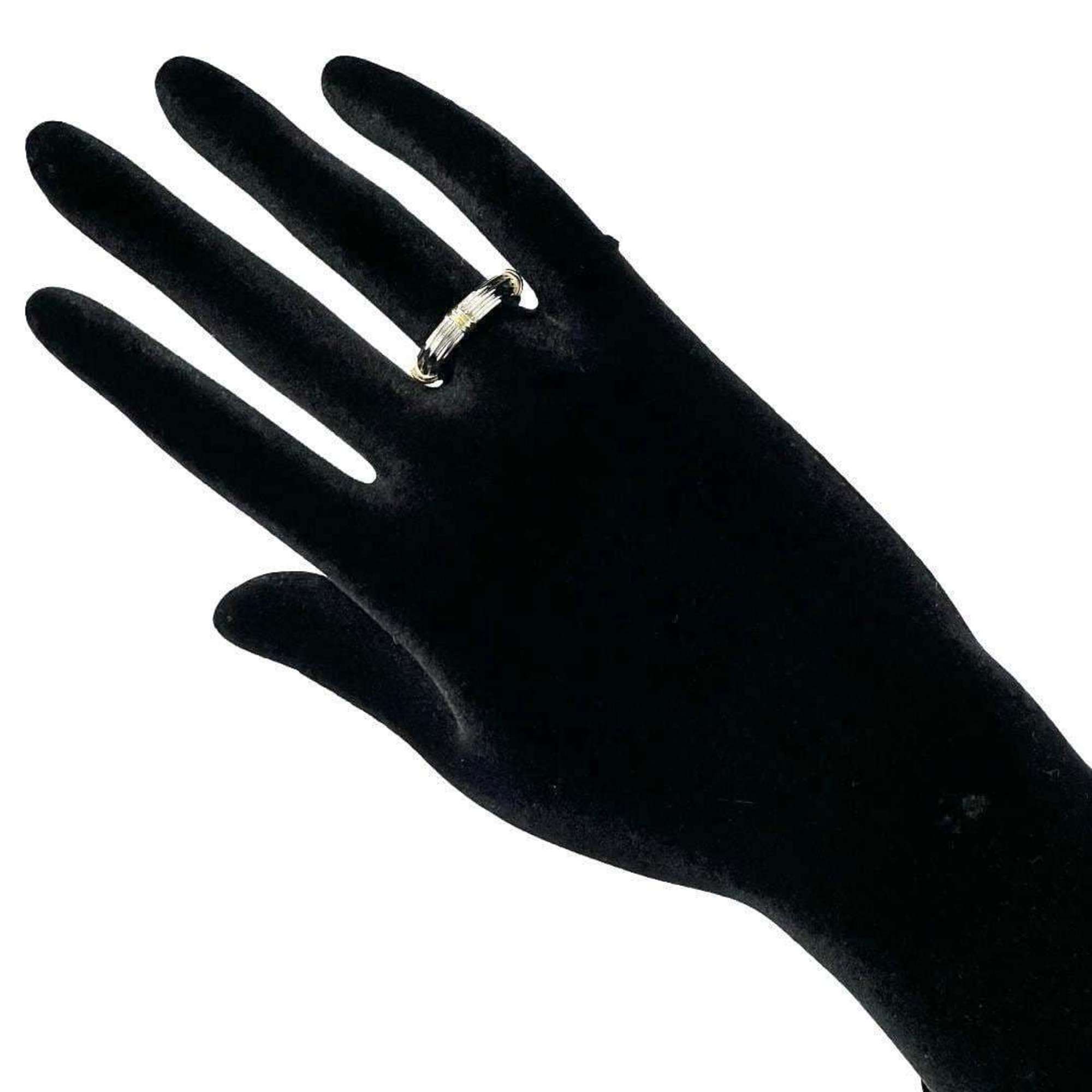 Christian Dior Silver Platinum 950 Yellow Gold (18K) Band Ring ()