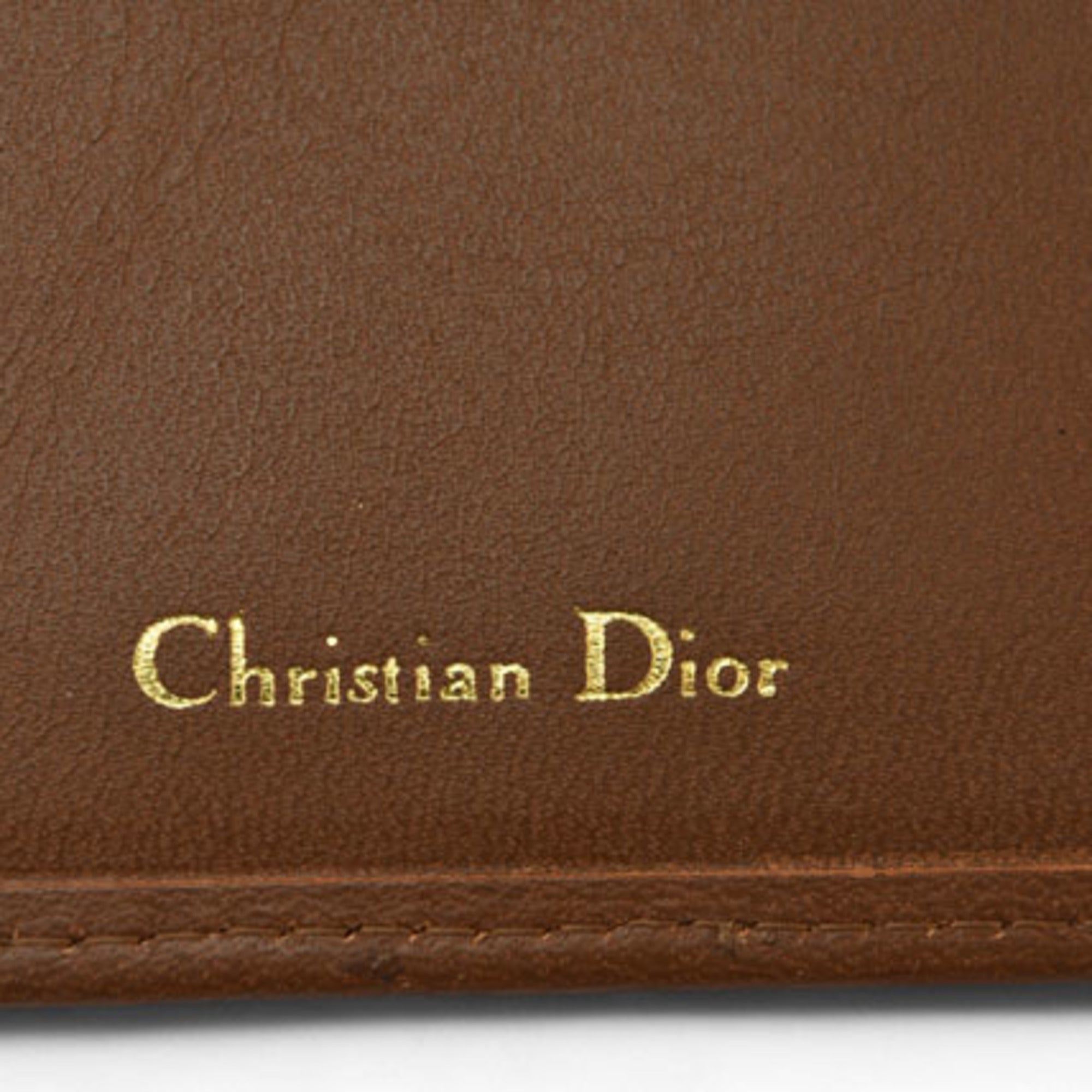 Christian Dior Black Brown Leather Wallet (Bi-Fold) ()