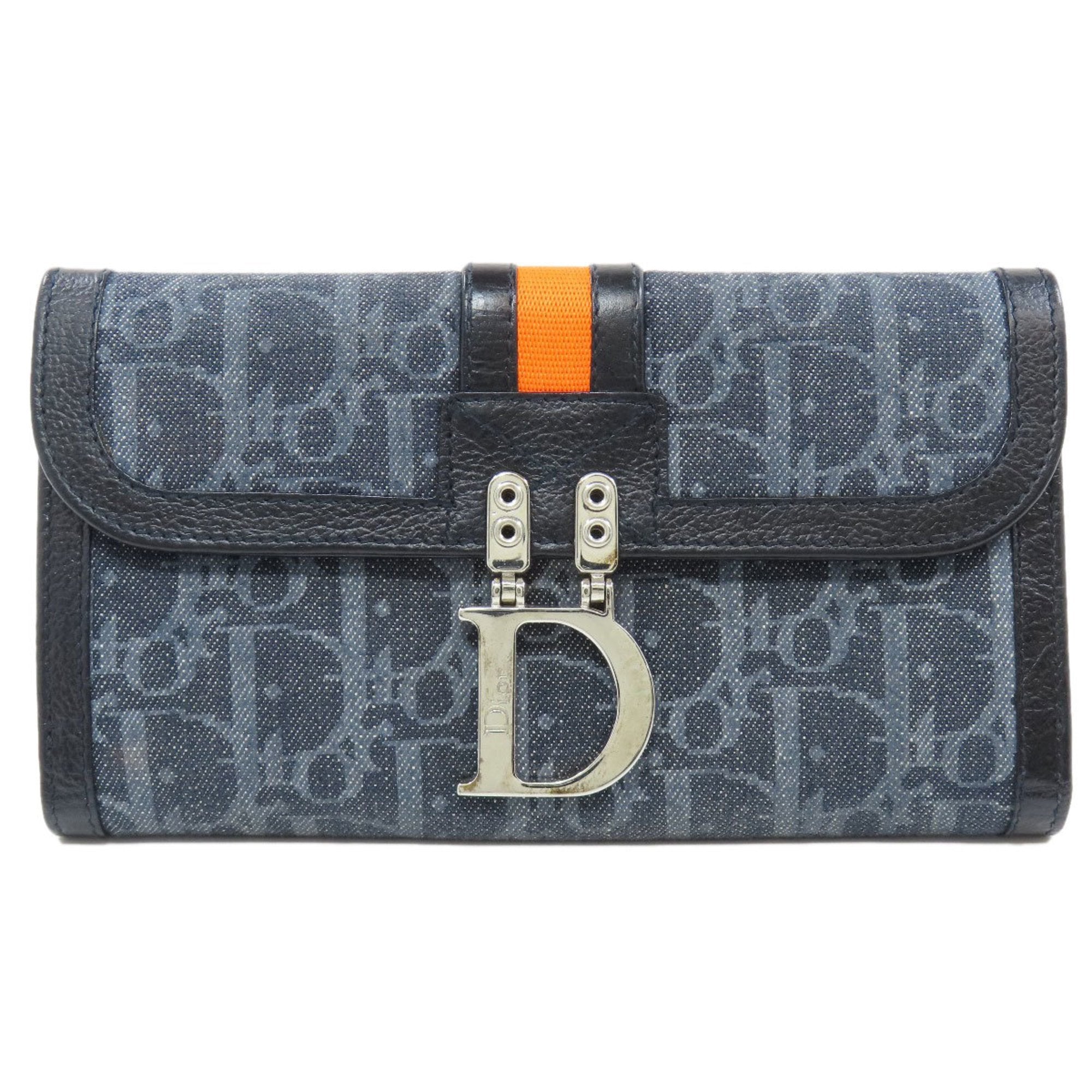 Christian Dior Navy Denim Coin Purse/Coin Case ()