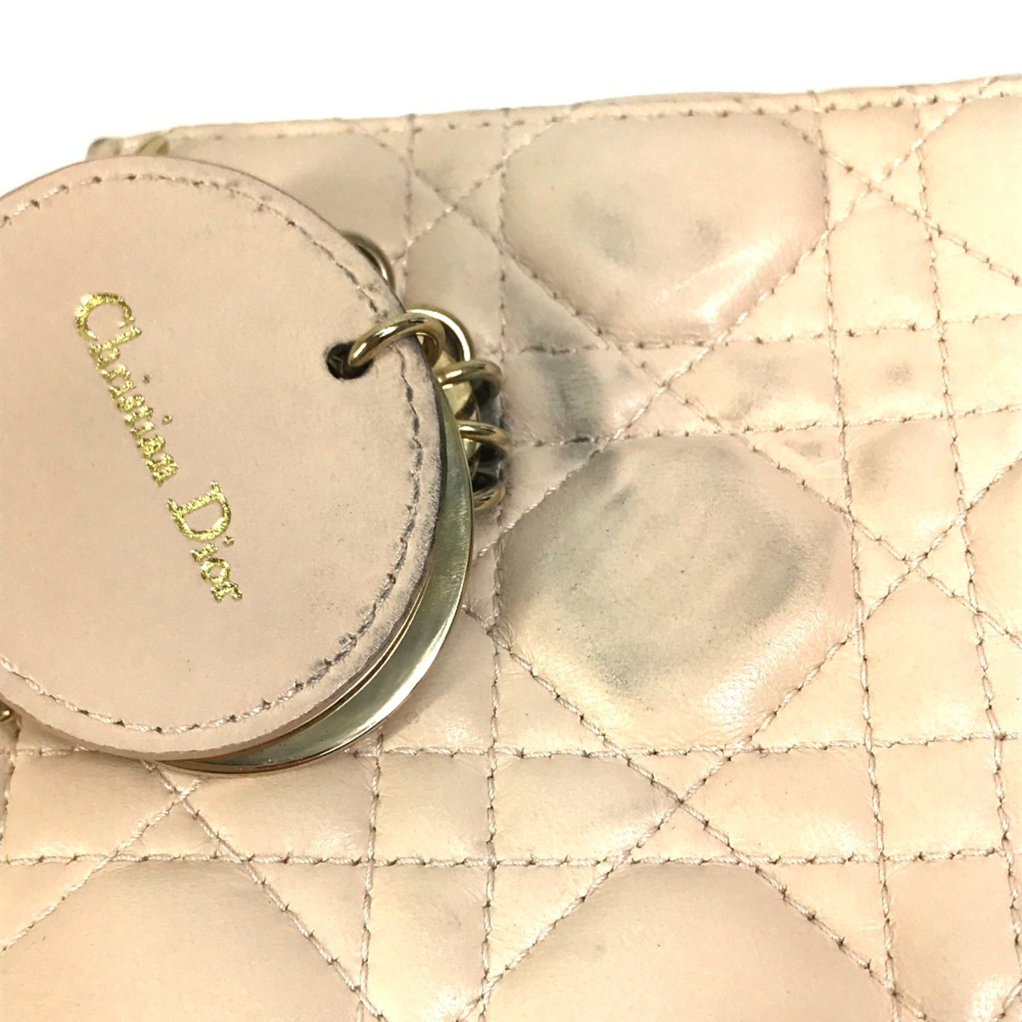 Christian Dior Beige Leather Handbag ()