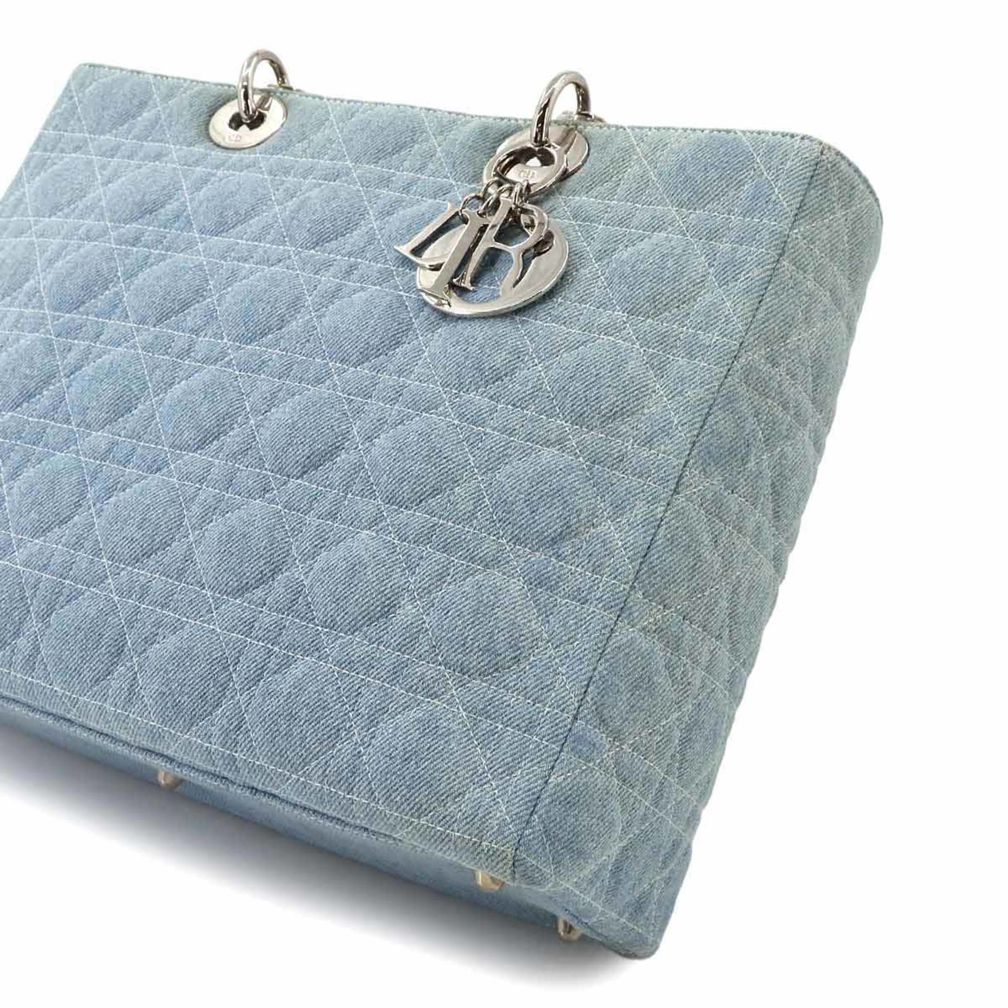 Christian Dior Blue Denim Handbag Shoulder Bag ()