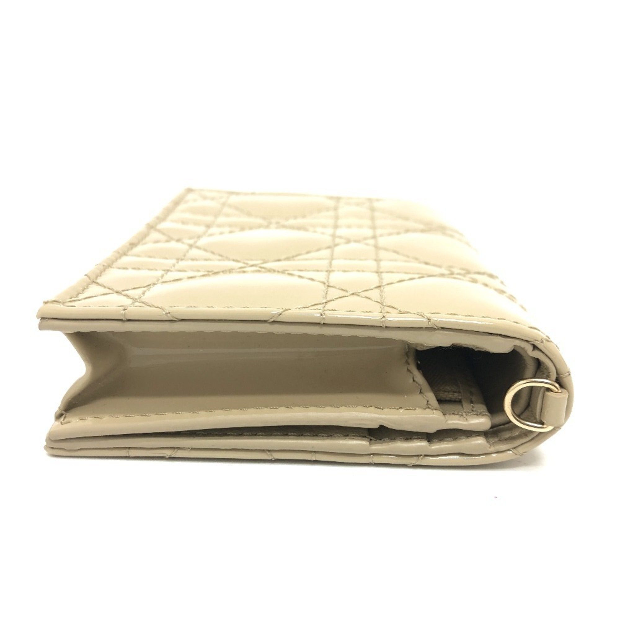 Christian Dior Beige Leather Wallet (Bi-Fold) ()