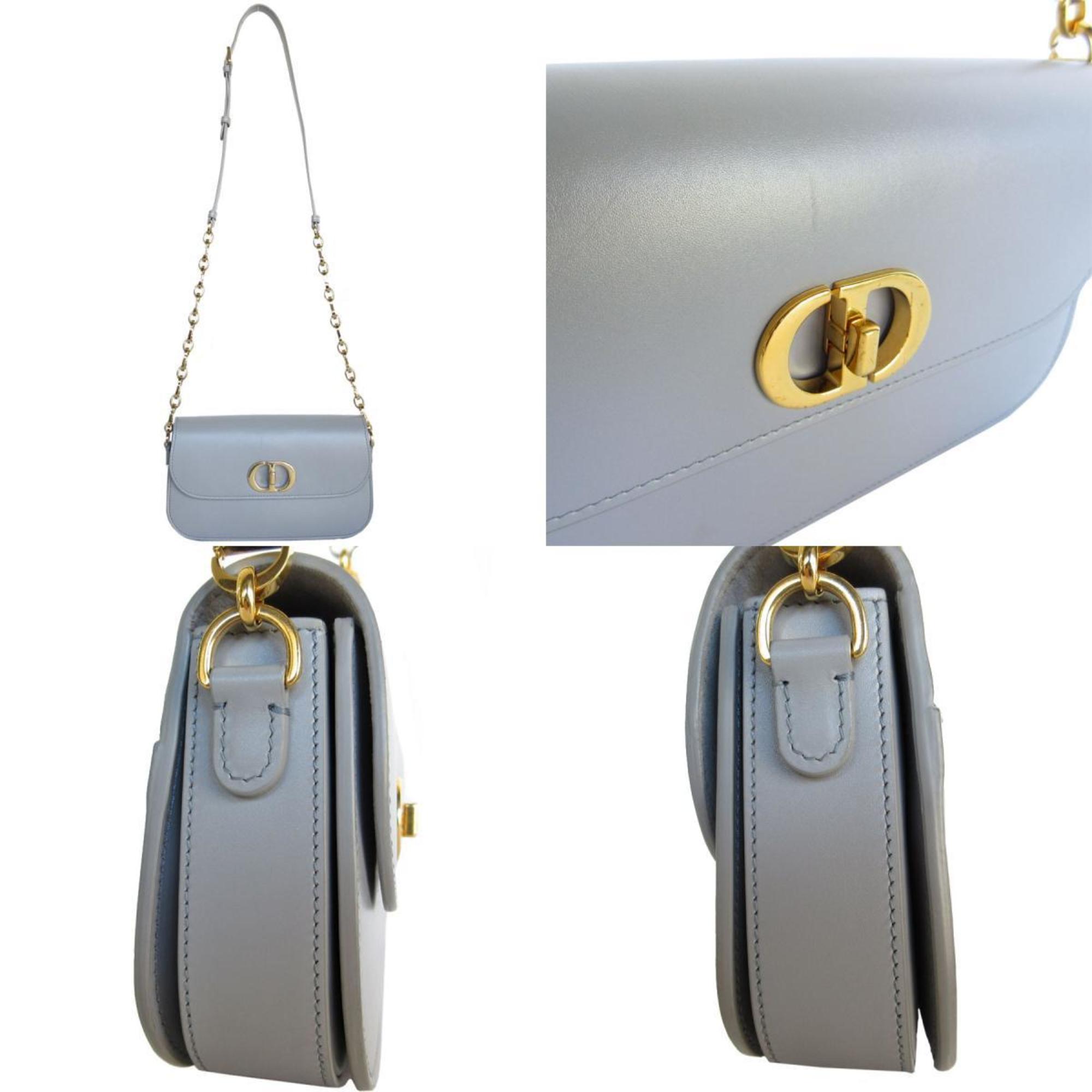Christian Dior Gray Leather Shoulder Bag ()