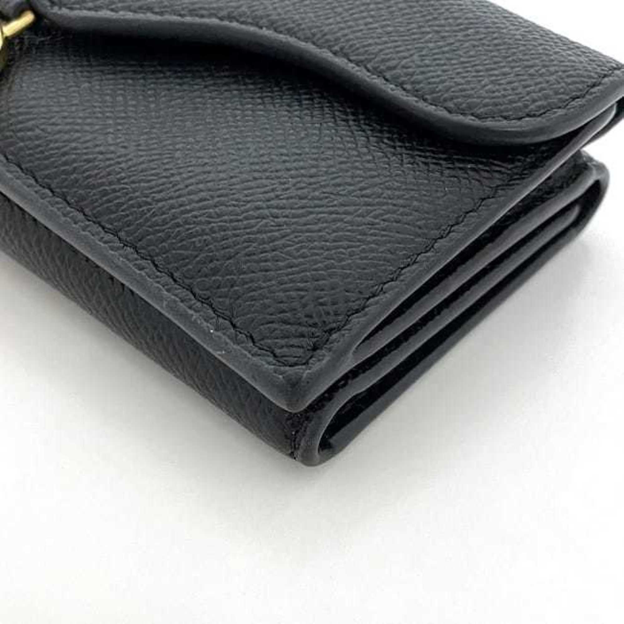 Christian Dior Black Leather Wallet (Tri-Fold) ()