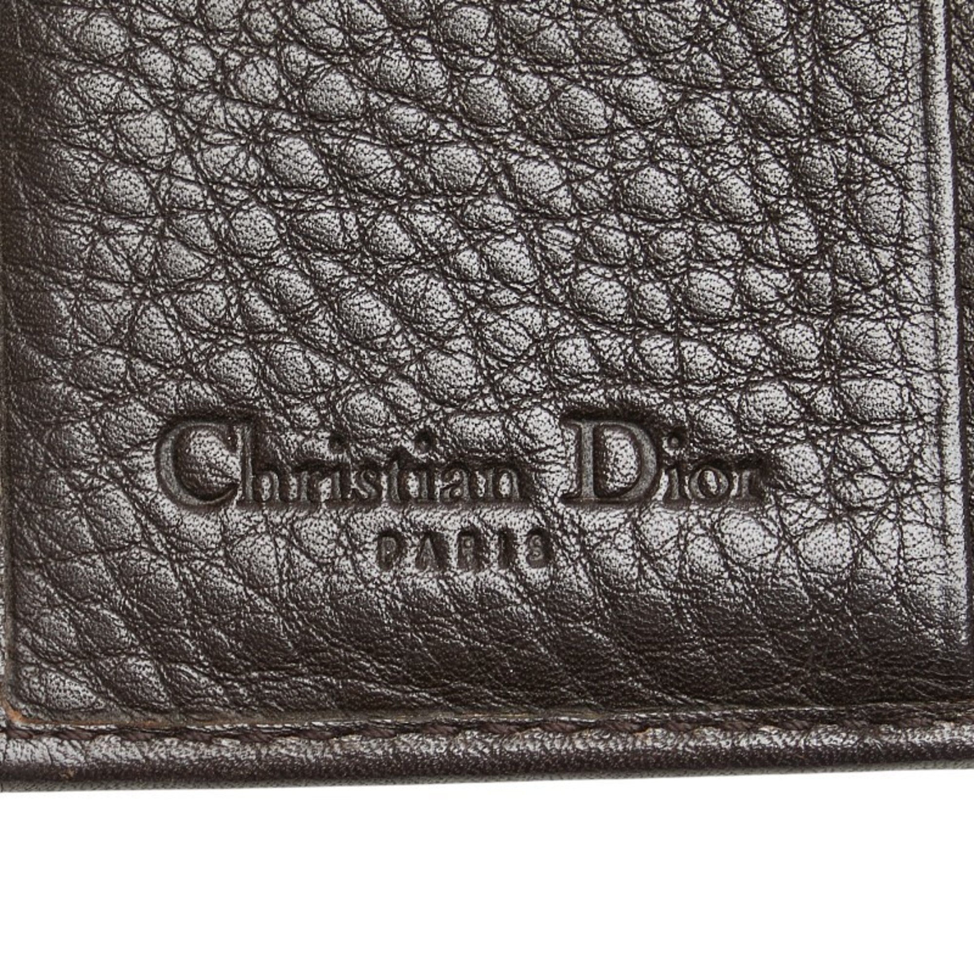 Christian Dior Brown Leather Wallet (Bi-Fold) ()