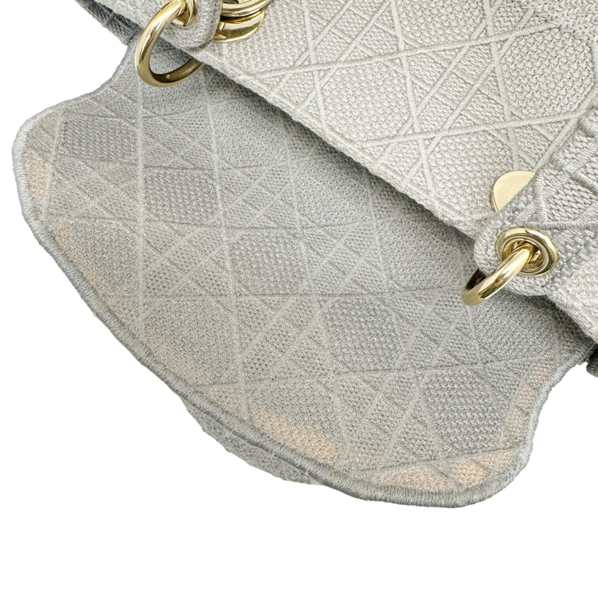 Christian Dior Gray Canvas Handbag Shoulder Bag ()