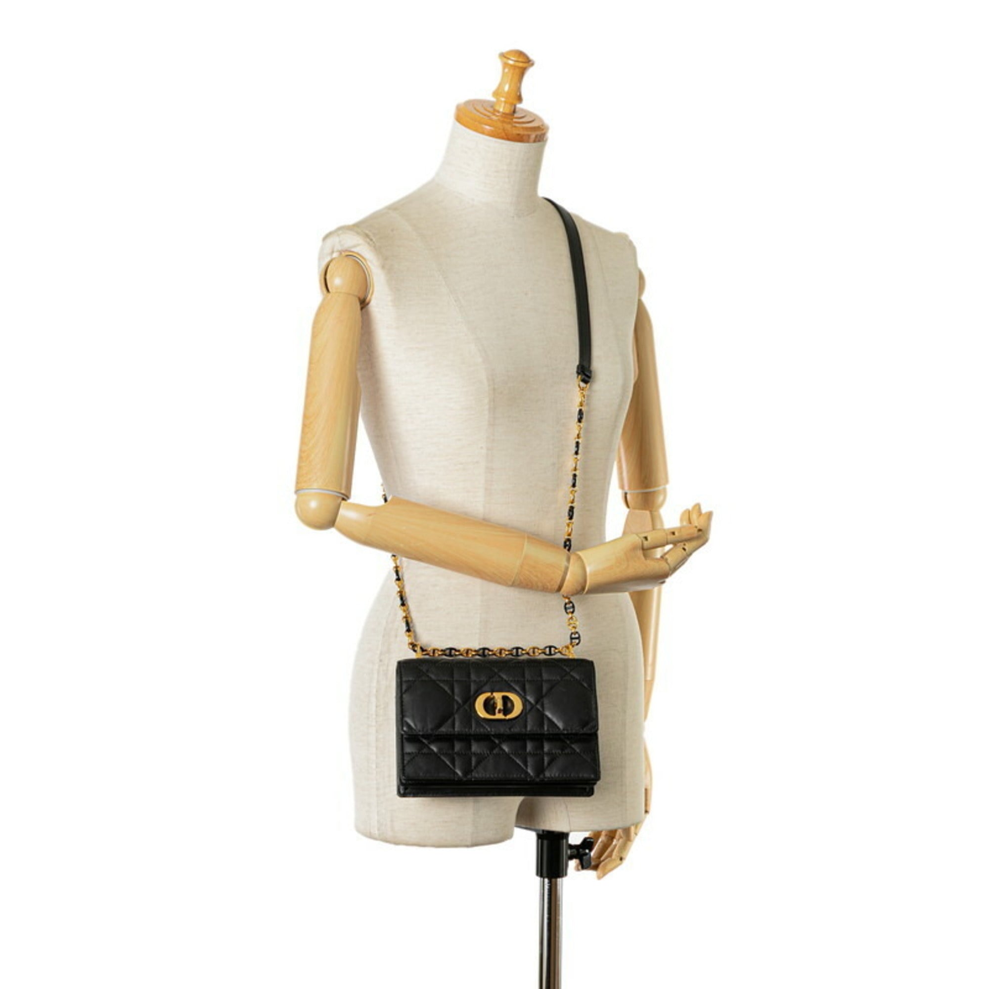 Christian Dior Black Leather Shoulder Bag ()