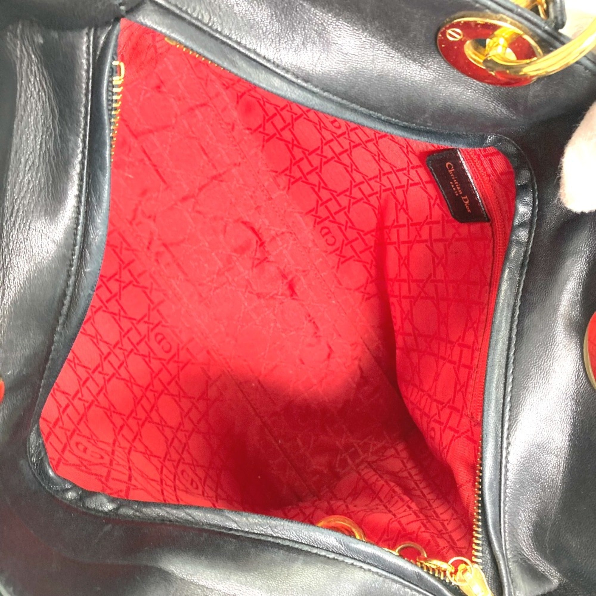 Christian Dior Black Leather Handbag ()