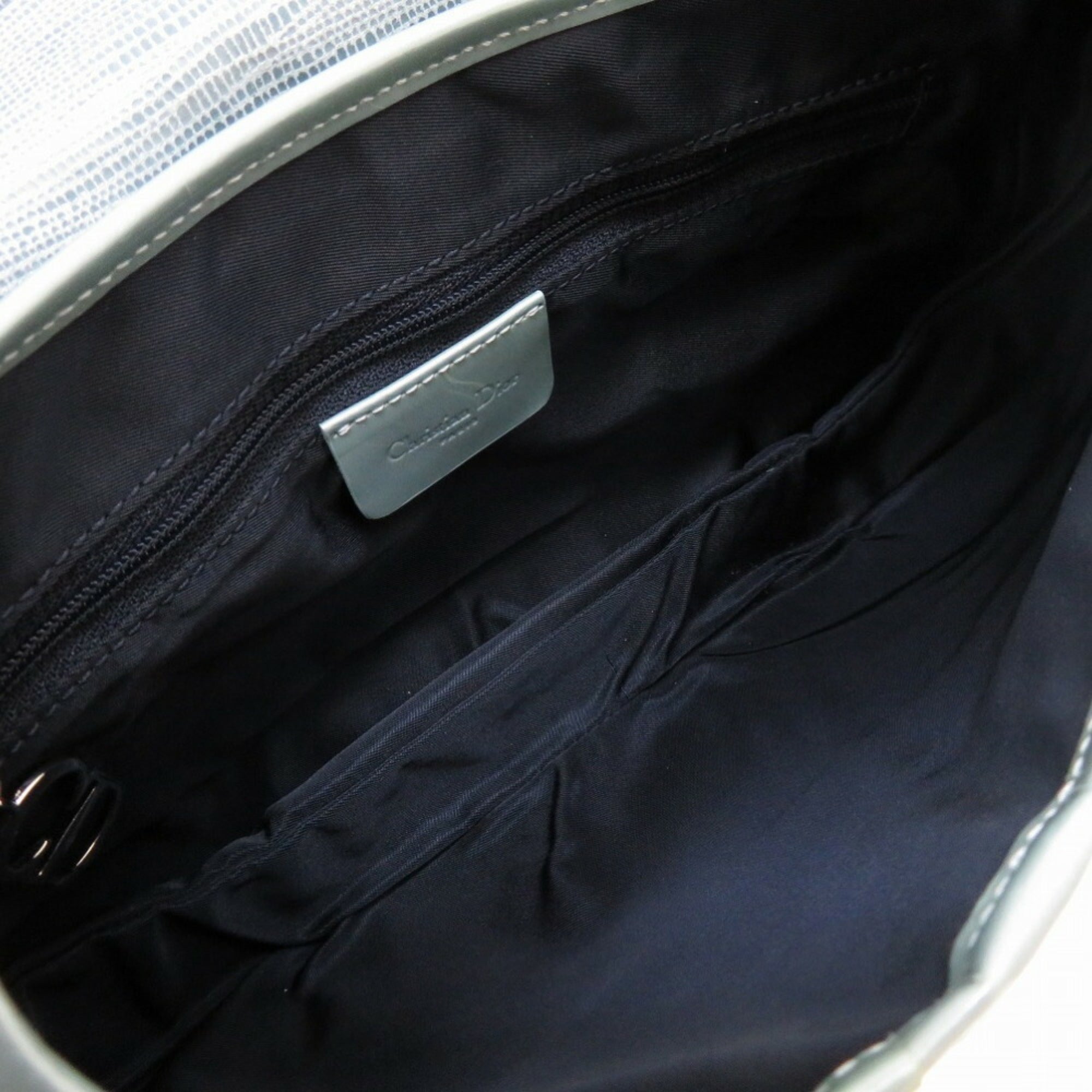 Christian Dior Blue Leather Handbag Shoulder Bag ()