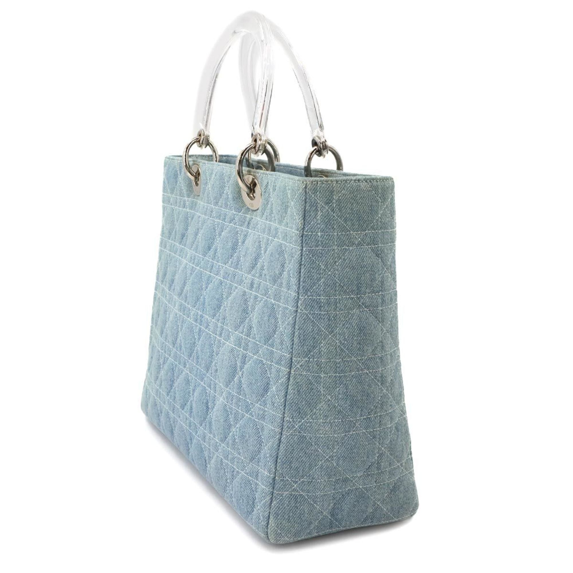 Christian Dior Blue Denim Handbag Shoulder Bag ()