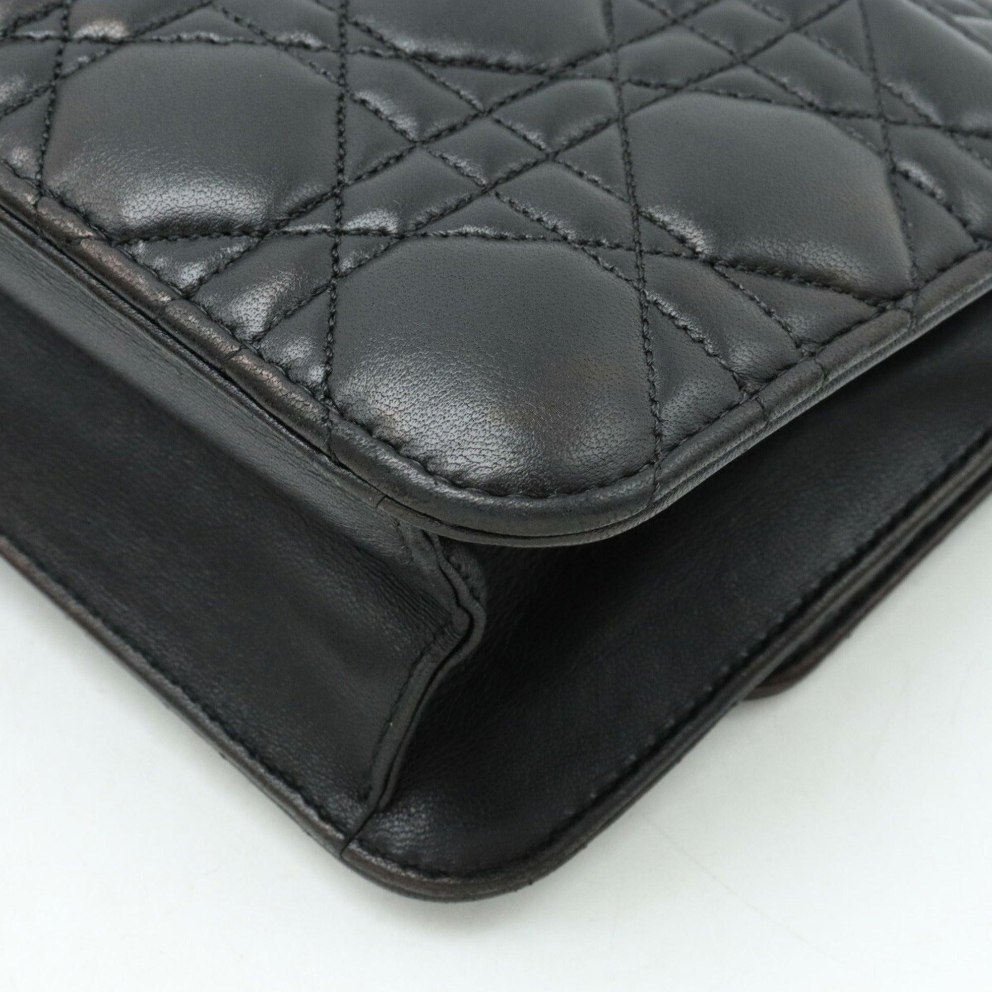 Christian Dior Miss Dior Black Leather Clutch Bag ()