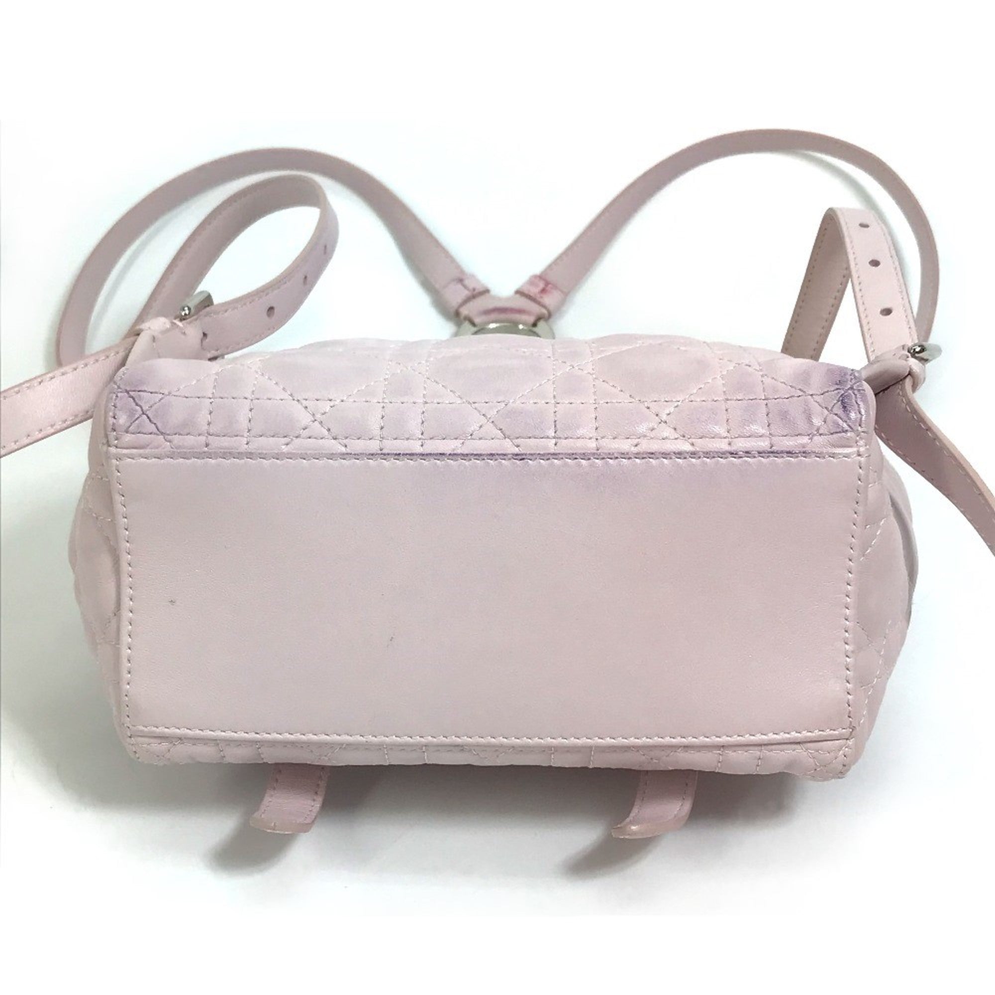 Christian Dior Pink Leather Backpack ()