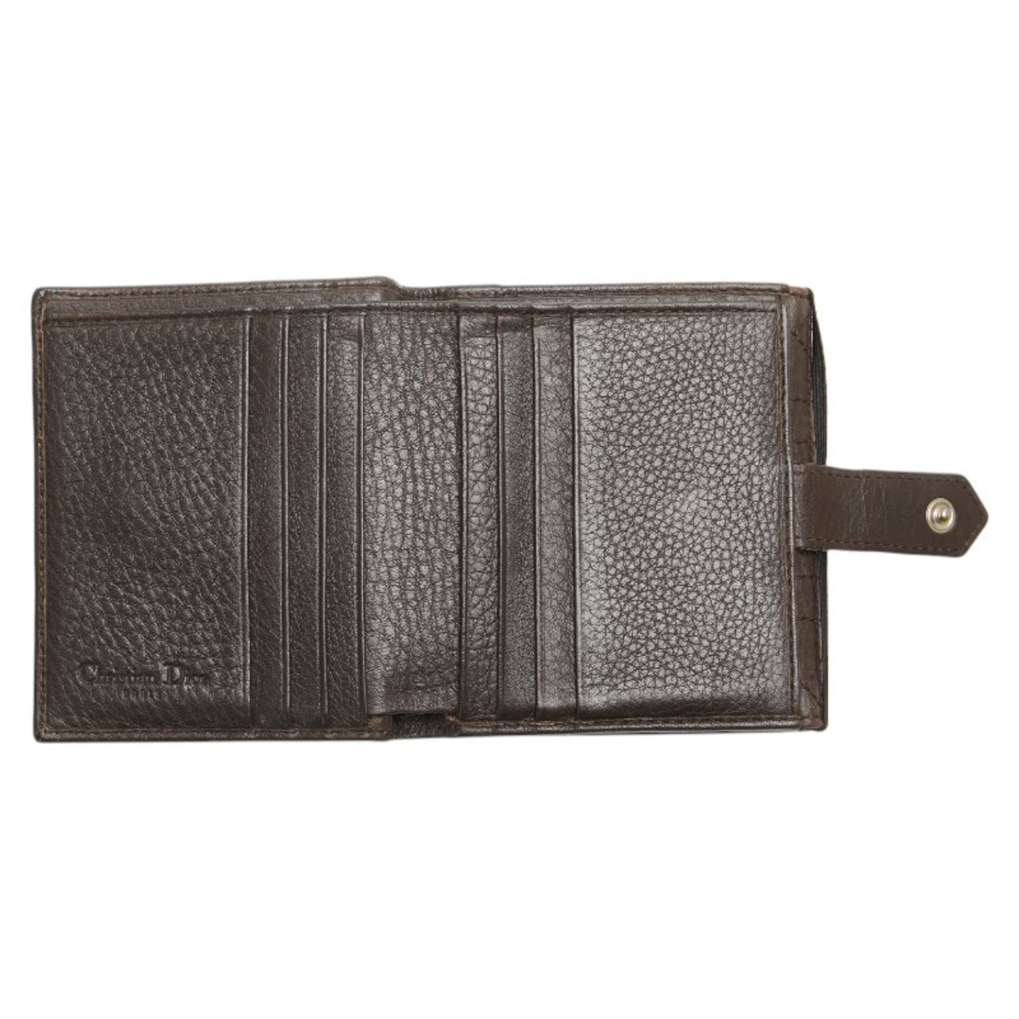 Christian Dior Brown Leather Wallet (Bi-Fold) ()