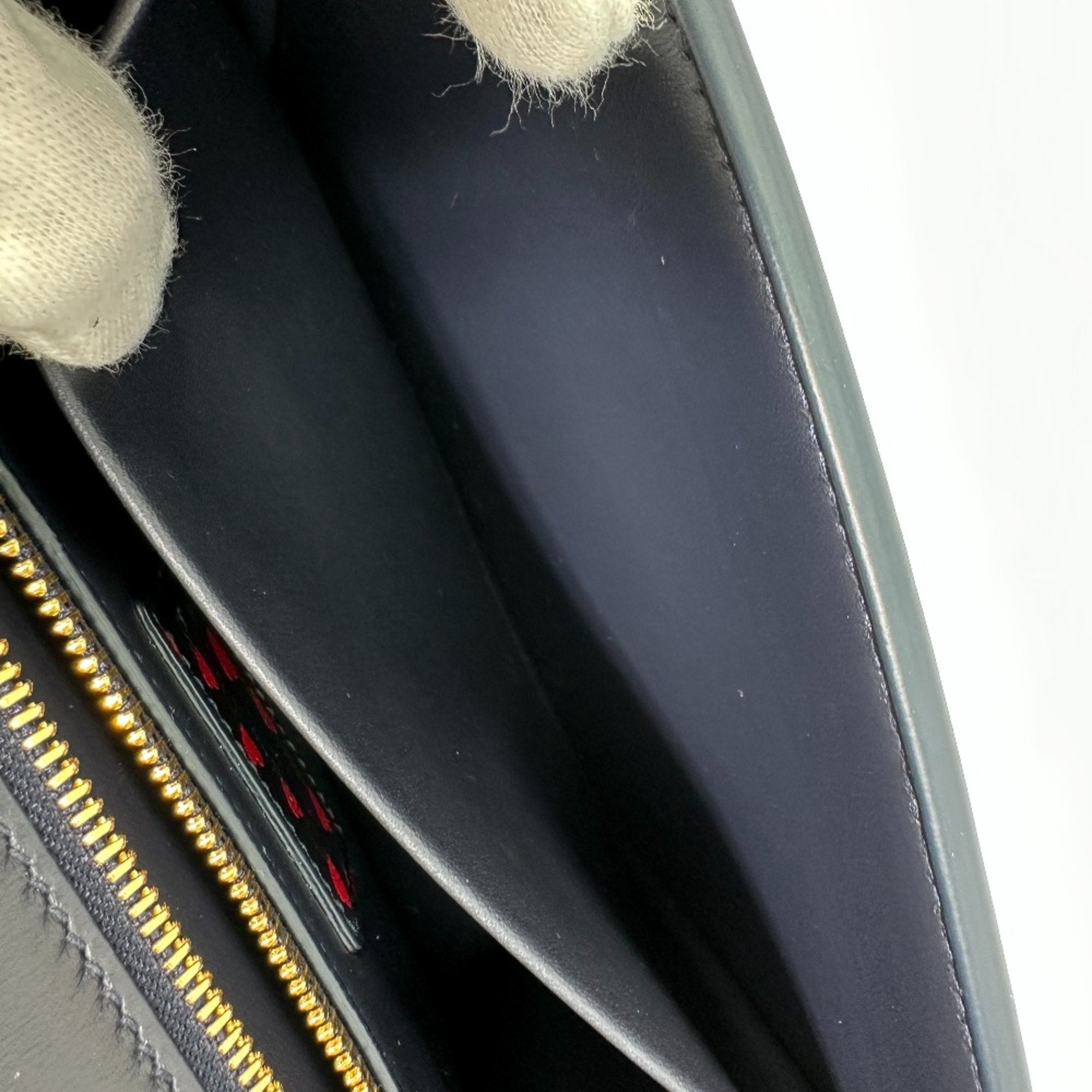 Christian Dior Black Leather Shoulder Bag ()