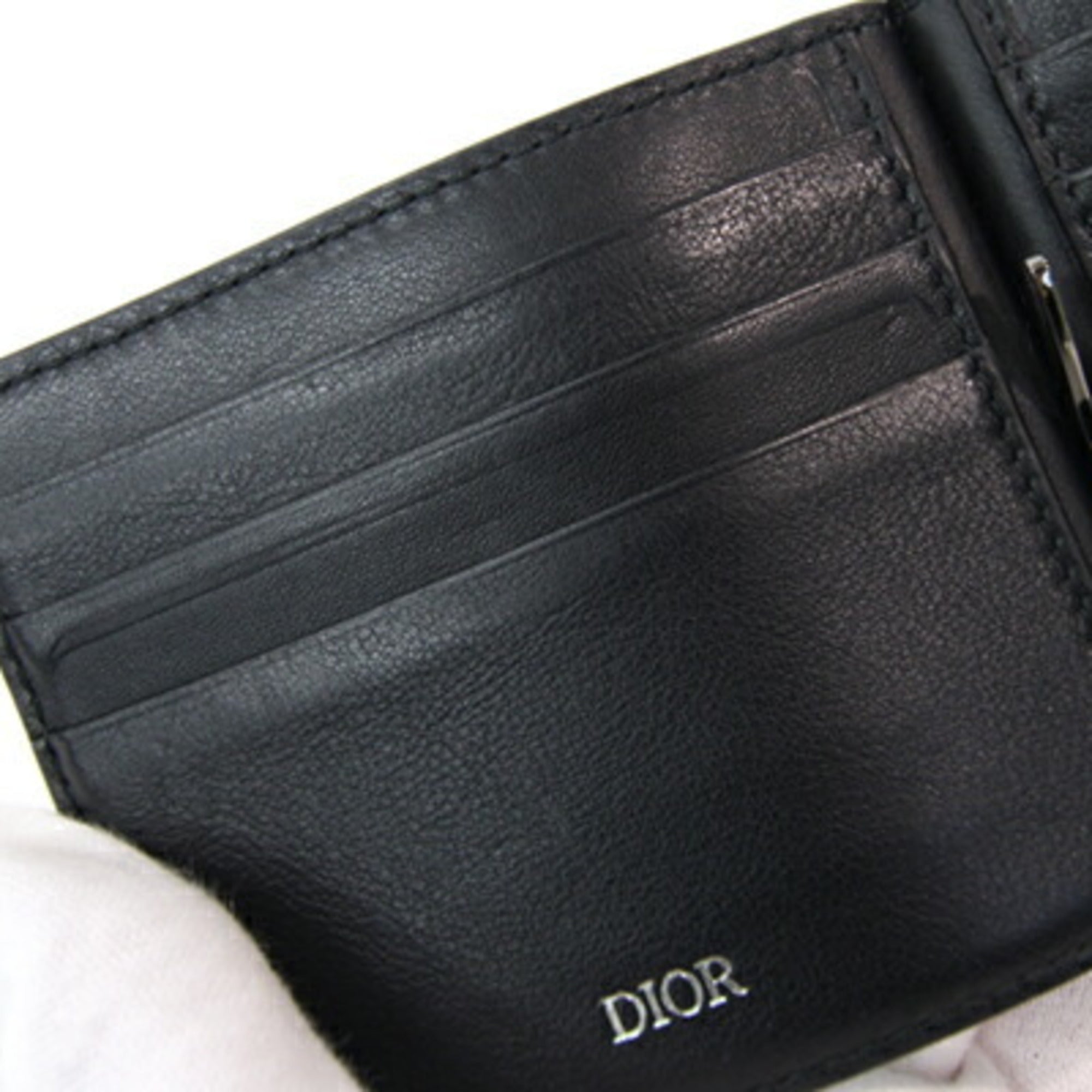 Christian Dior Black Leather Money Clip ()