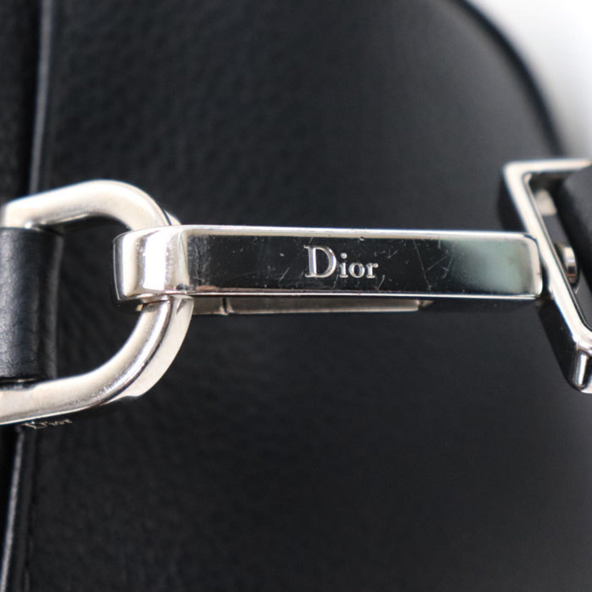 Christian Dior Black Leather Shoulder Bag ()