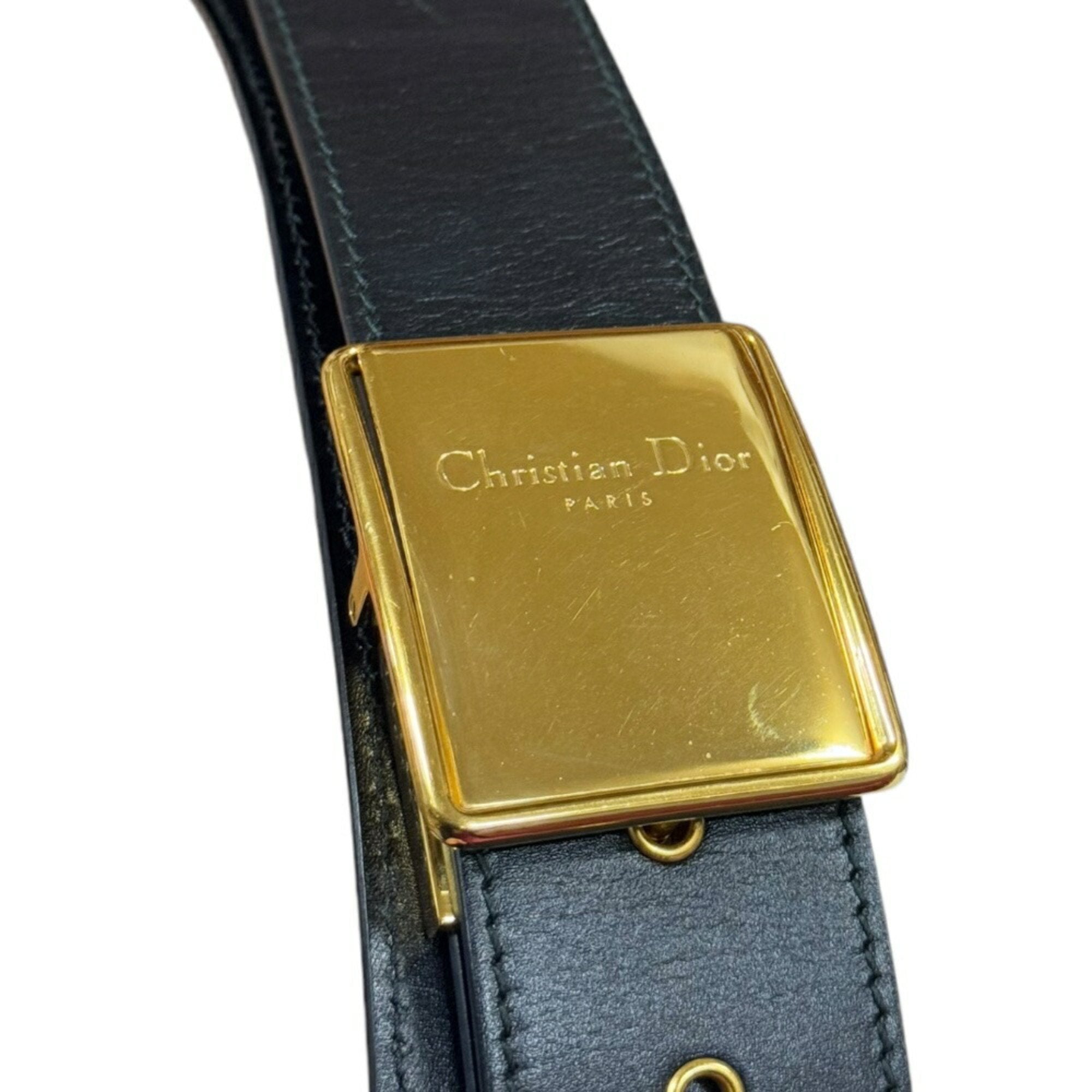 Christian Dior Black Leather Shoulder Bag ()