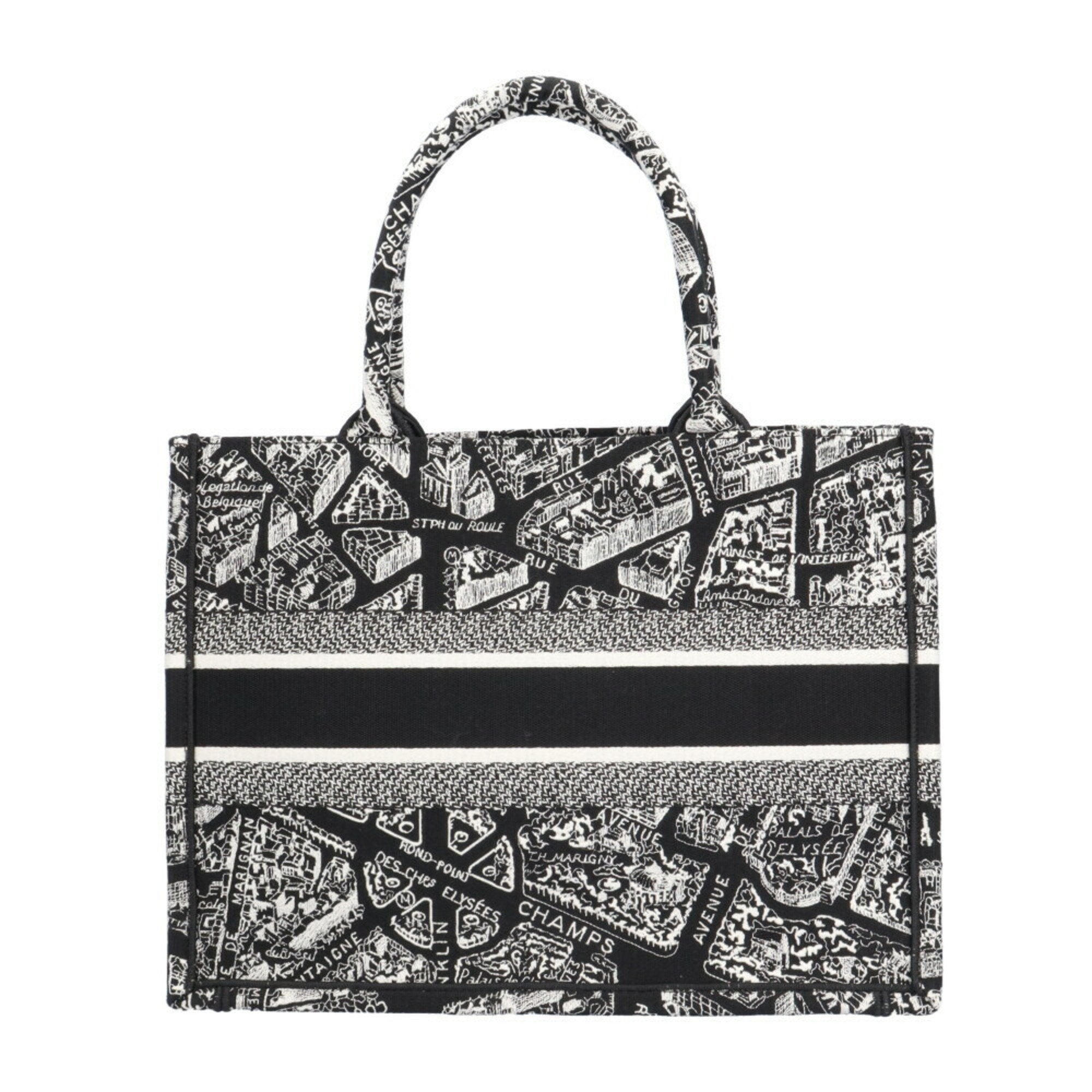 Christian Dior Black White Canvas Tote Bag ()